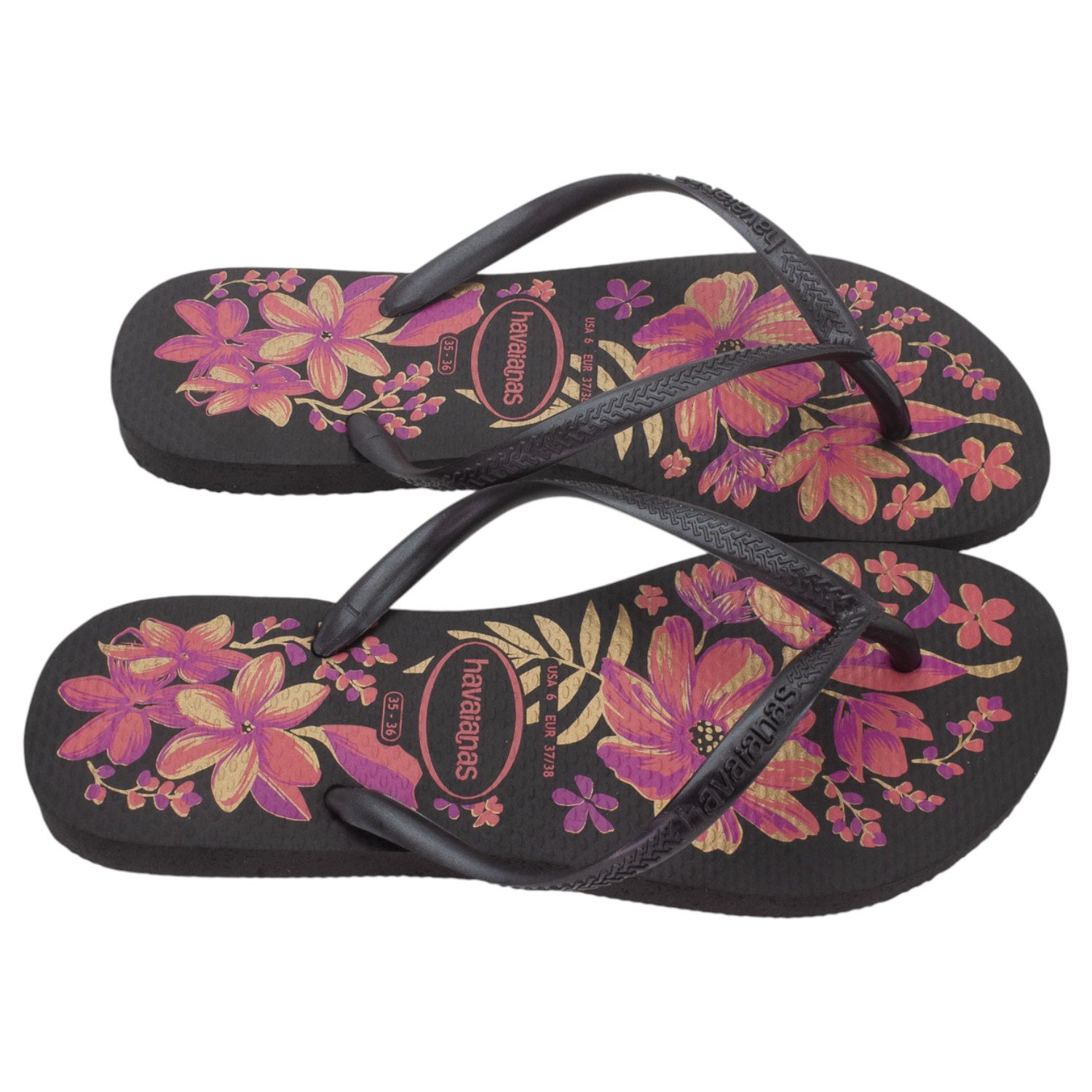 Chinelo Feminino Havaianas Slim Organic - Preto Preto 2