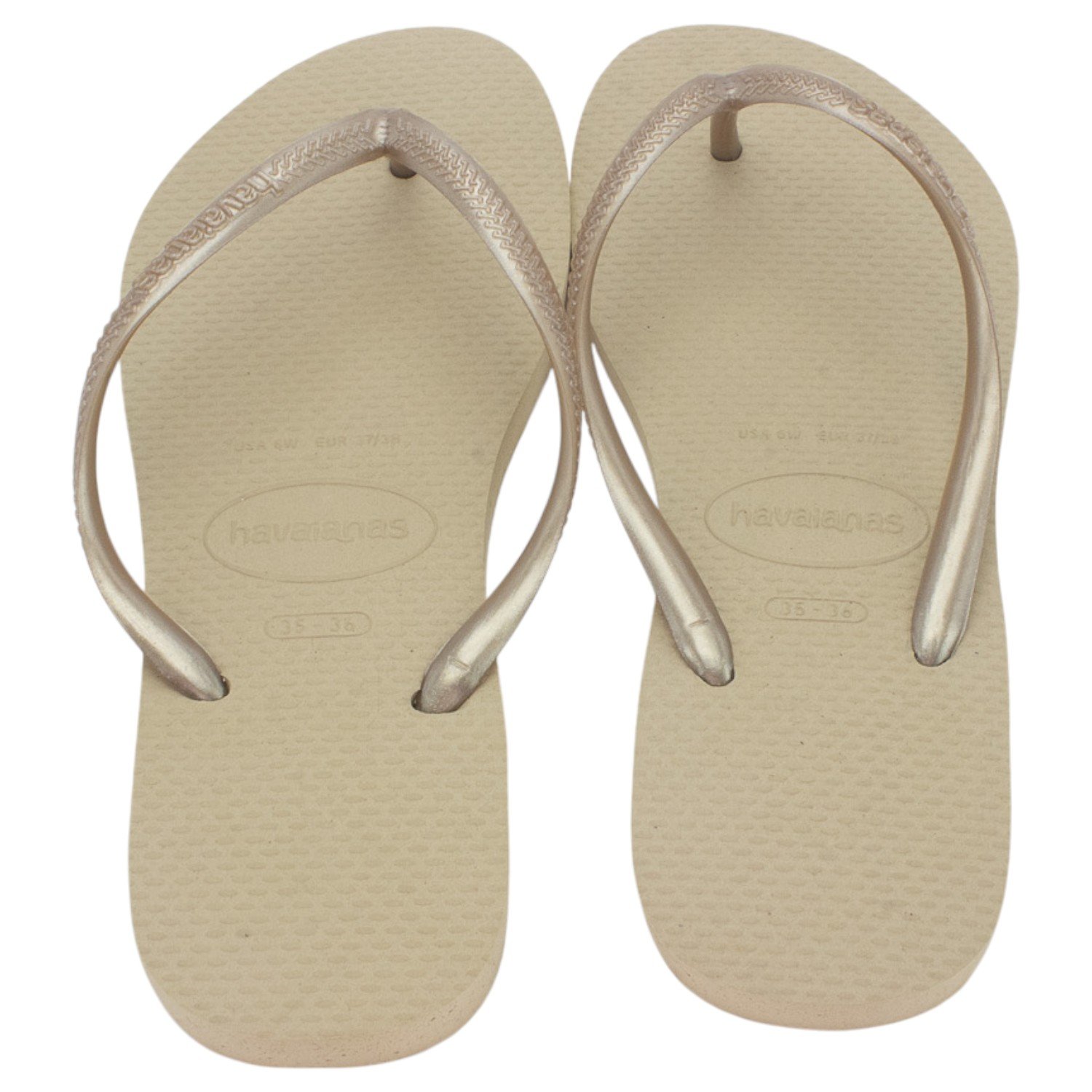 Chinelo Feminino Havaianas Slim - Areia Dourado 3