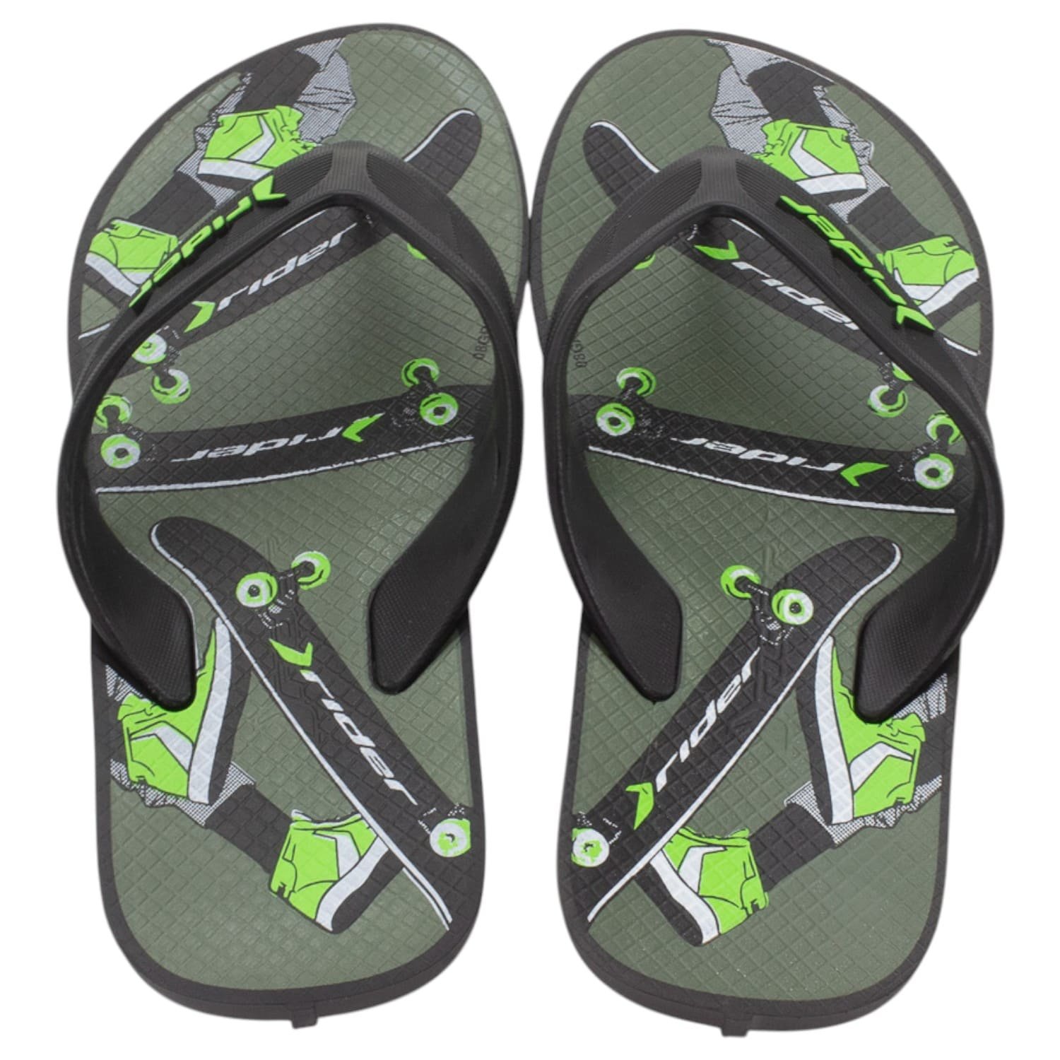 Chinelo Infantil Menino Rider Street Joy - Preto Preto 3