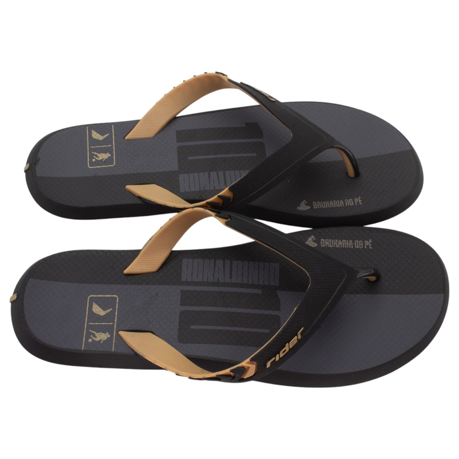 Chinelo Masculino Rider R1 Prime R10 - Preto Preto 2