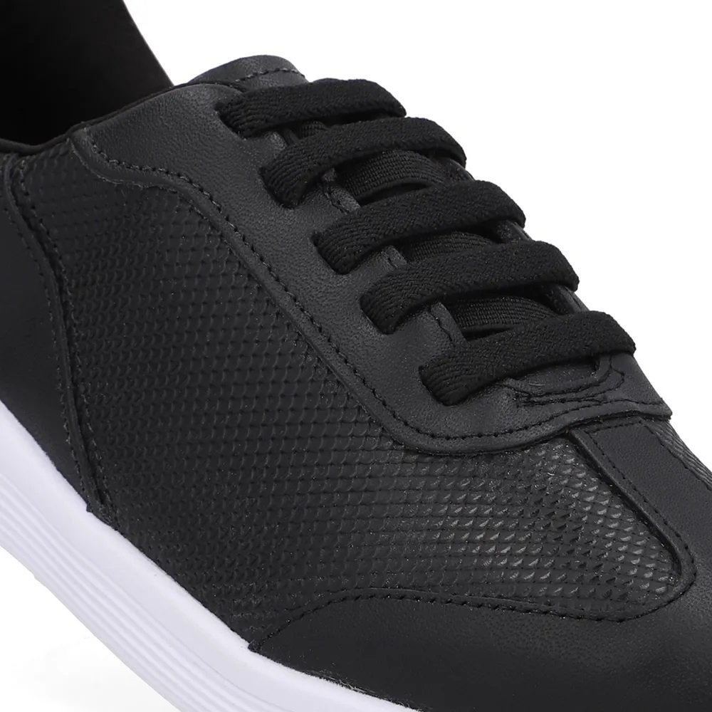 Tênis Usaflex Couro Conforto Calce Fácil e Estilo Inovador Preto 2