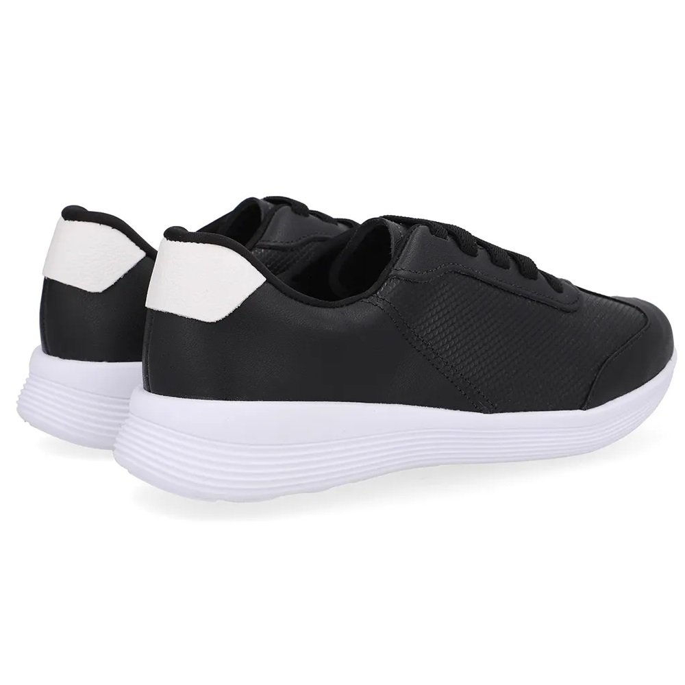 Tênis Usaflex Couro Conforto Calce Fácil e Estilo Inovador Preto 4