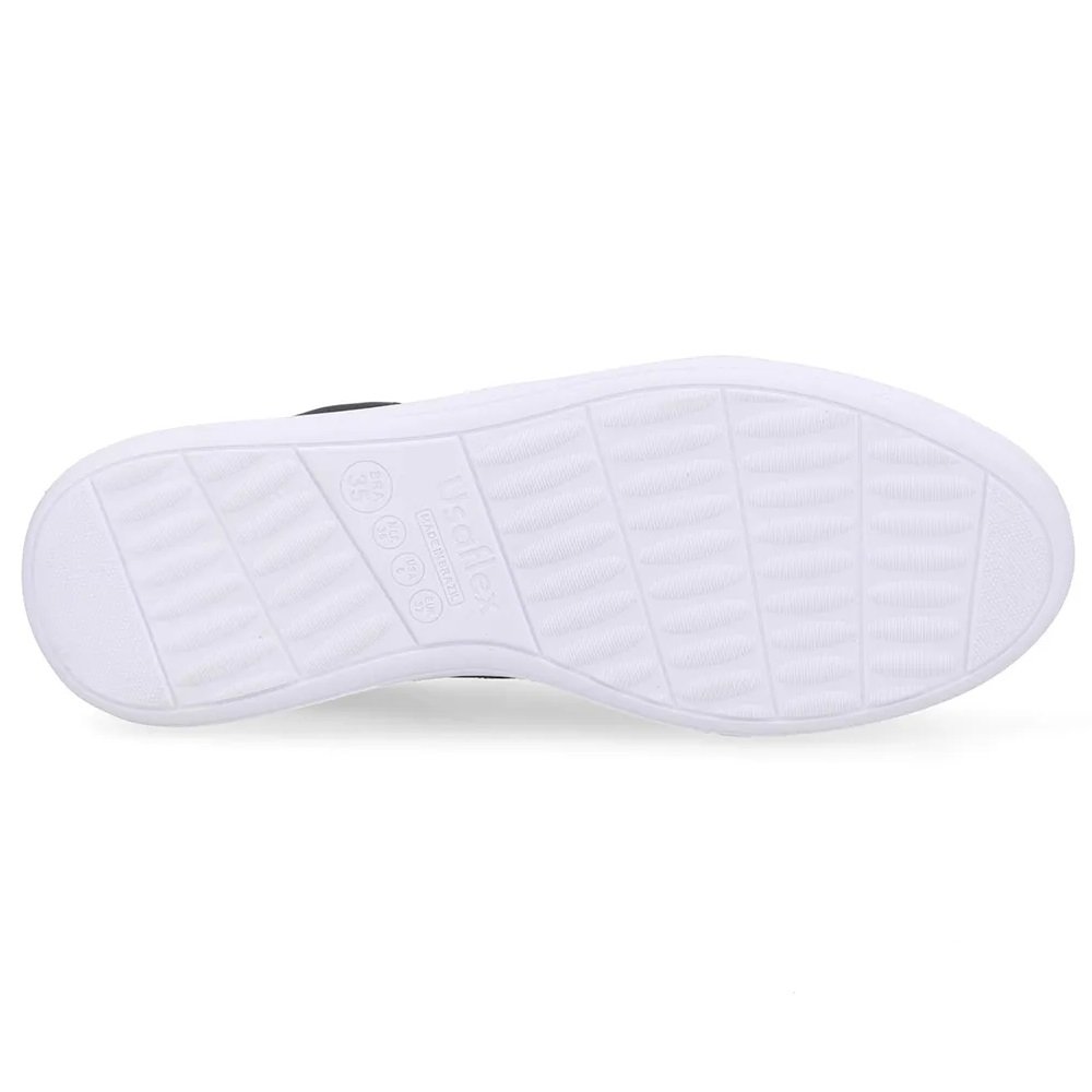 Tênis Usaflex Couro Conforto Calce Fácil e Estilo Inovador Preto 5