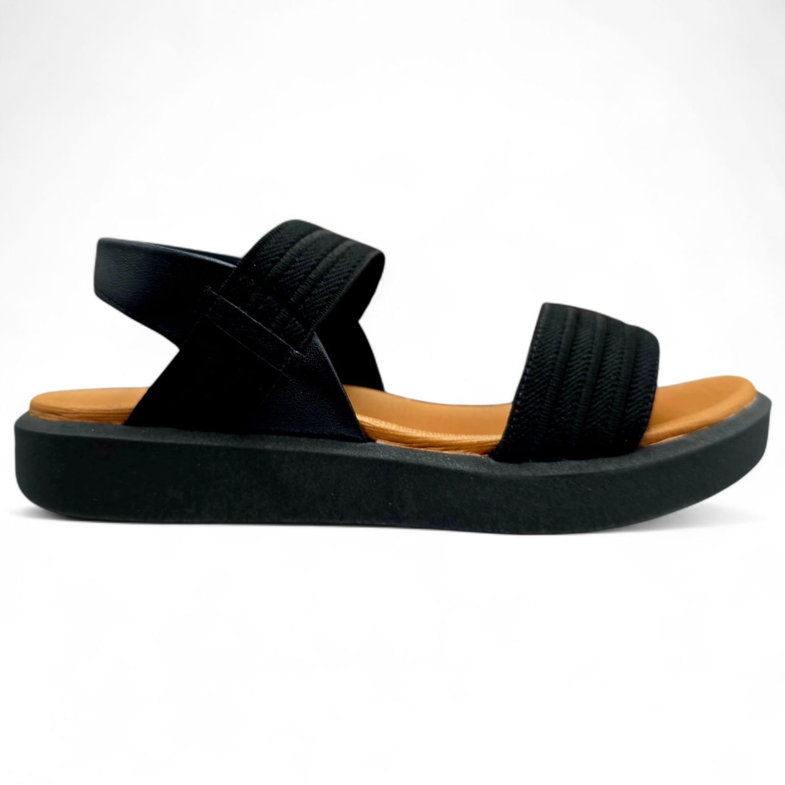 Sandália Usaflex Plataforma com Ajuste Elástico Confortável