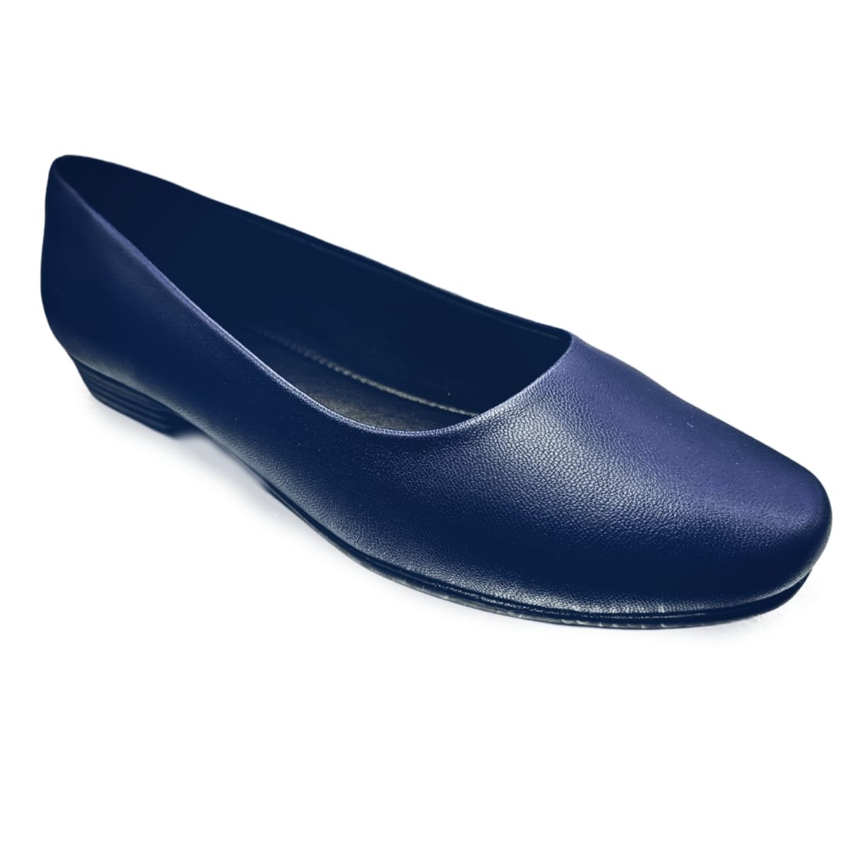 Sapatilha Piccadilly Básica Salto Baixo Conforto Elegância Azul 2