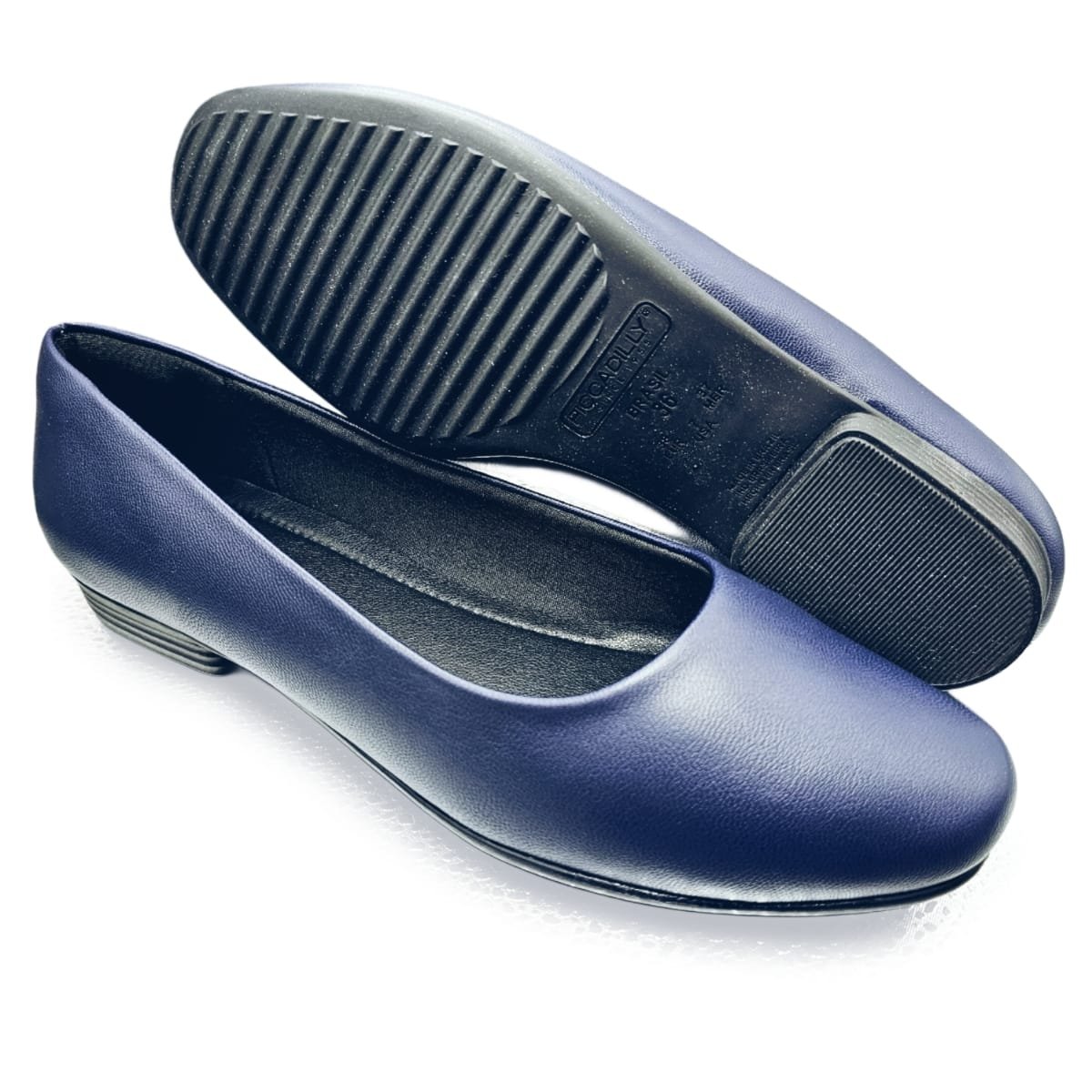 Sapatilha Piccadilly Básica Salto Baixo Conforto Elegância Azul 5