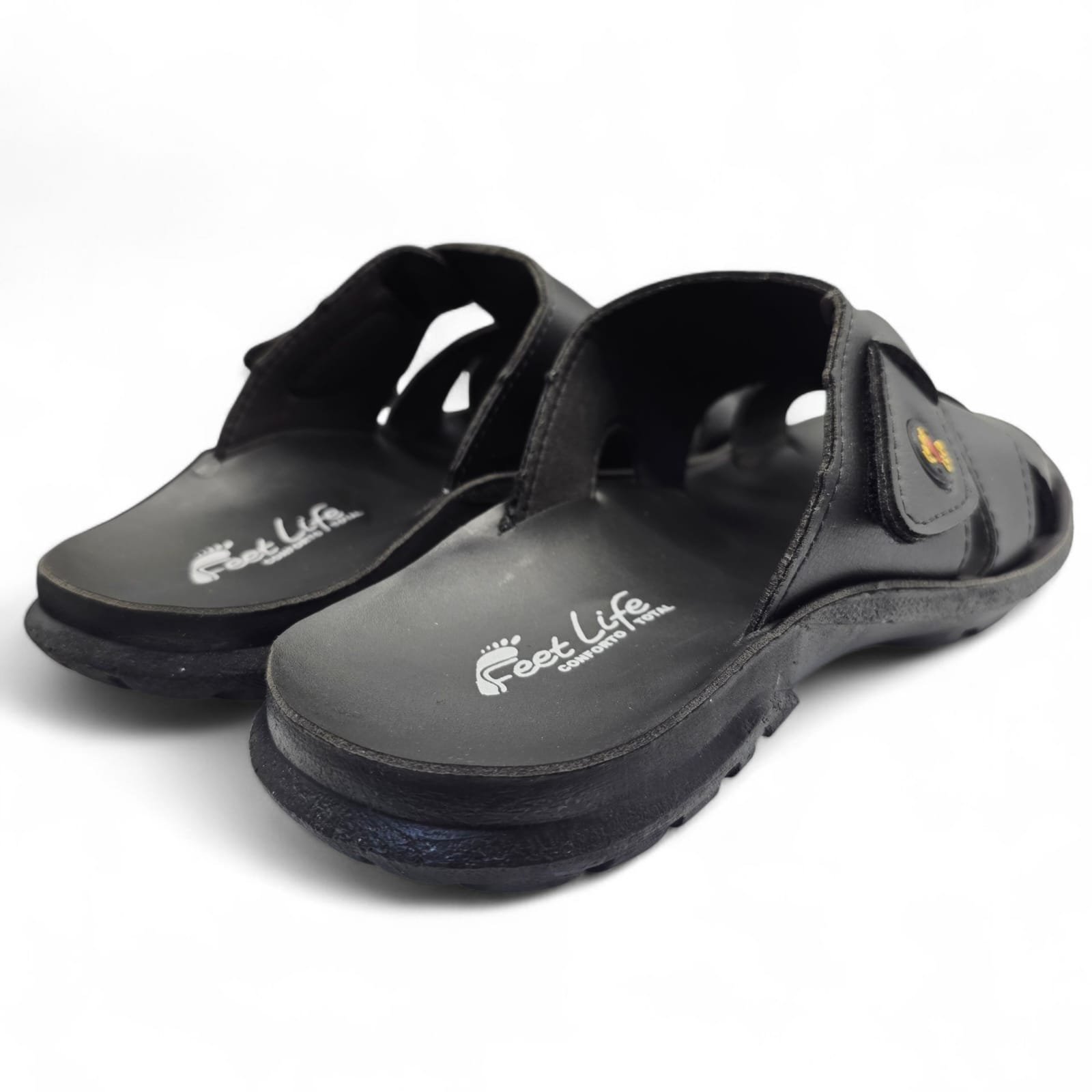 Chinelo Masculino Ortopédico Leve e Confortável Preto 3
