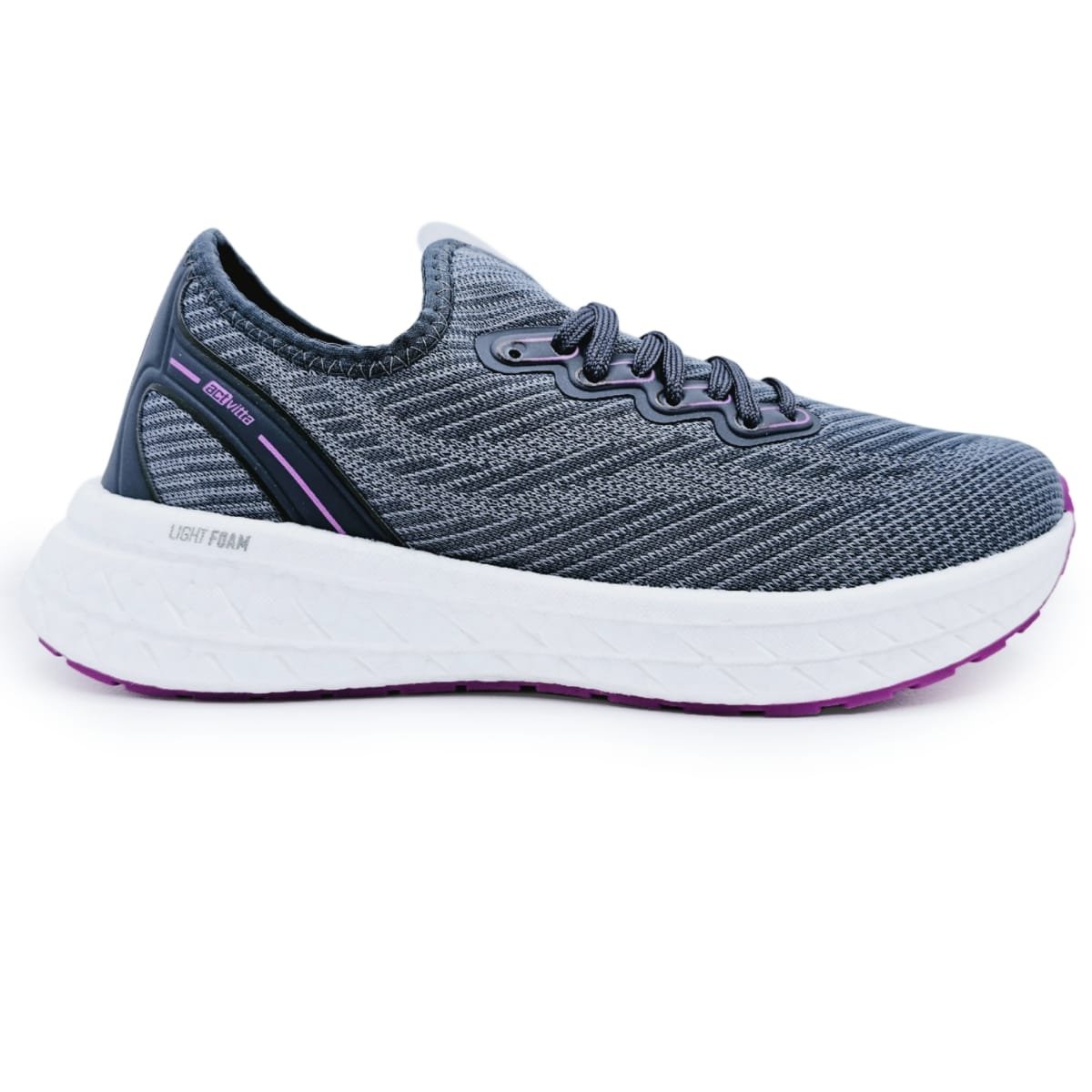 Tênis Feminino Actvitta Esportivo Solado Light Foam Conforto Grafite 2