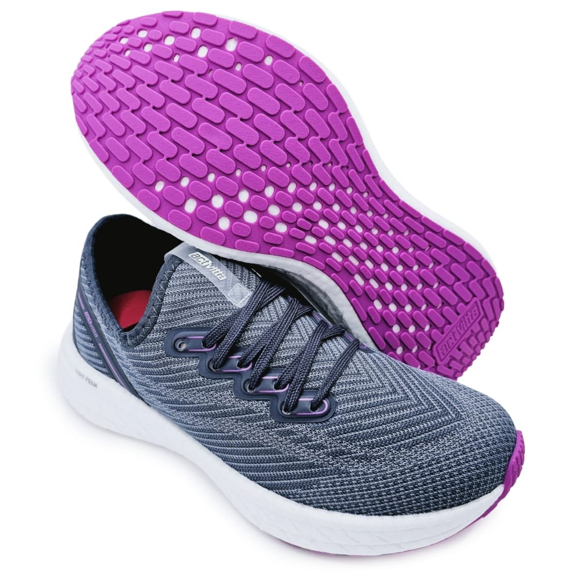 Tênis Feminino Actvitta Esportivo Solado Light Foam Conforto Grafite 5