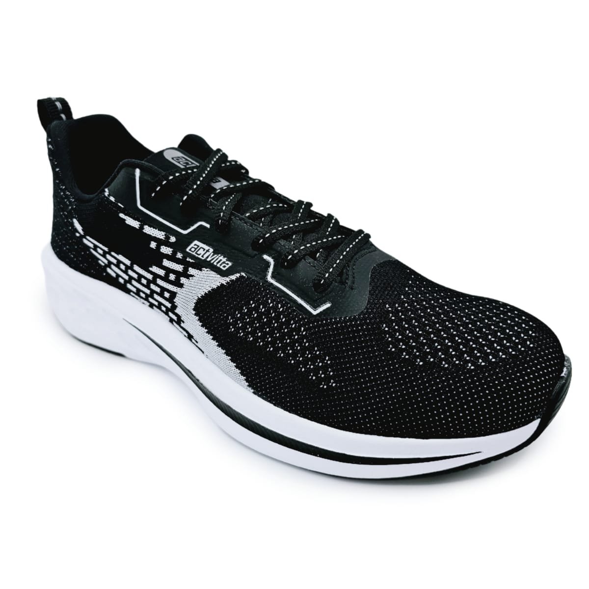 Tênis Masculino Actvitta em Knit Esportivo Preto 2