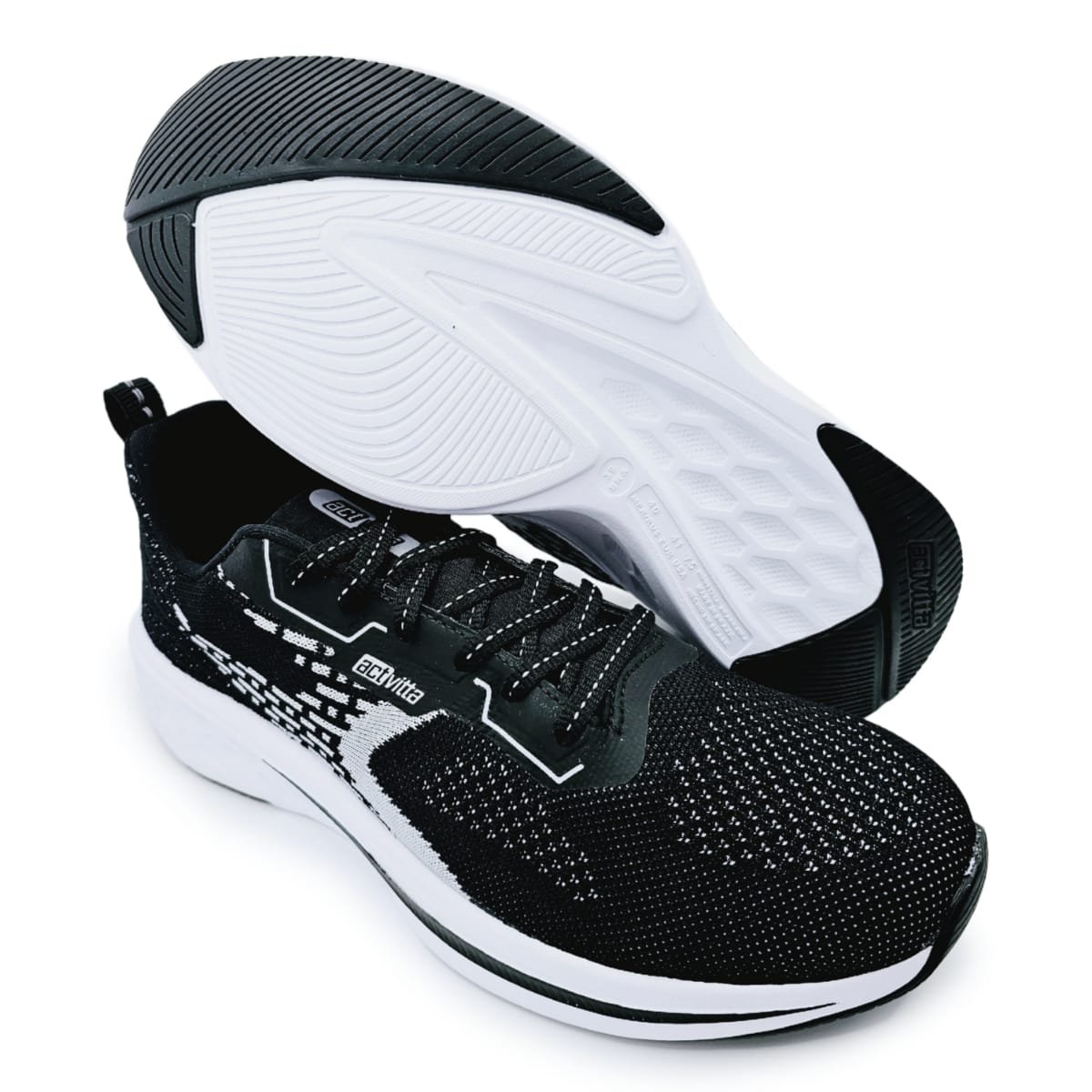 Tênis Masculino Actvitta em Knit Esportivo Preto 5