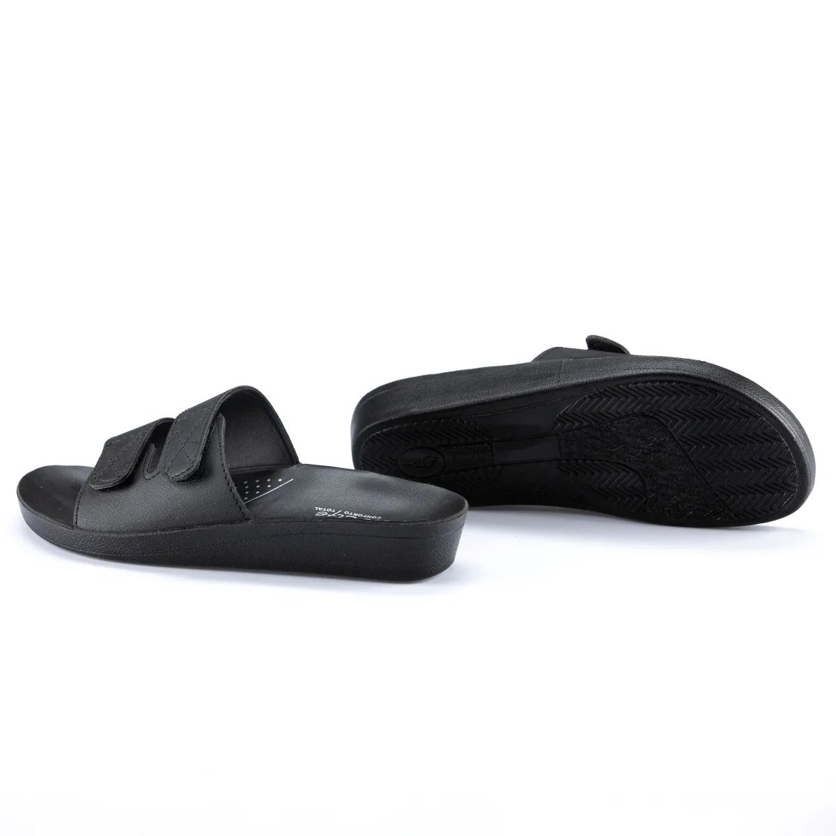 Chinelo Ortopédico Feminino Ajustável Ultra Confortavel Preto 5