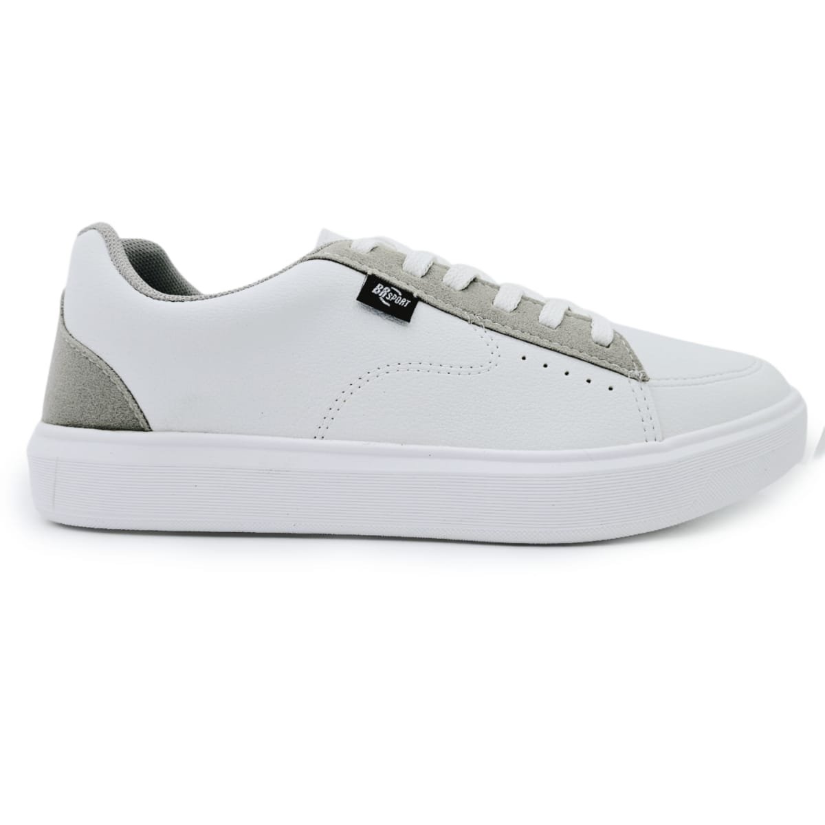 Tênis Casual Ortopédico Masculino BRsport Conforto e Estilo Branco 2
