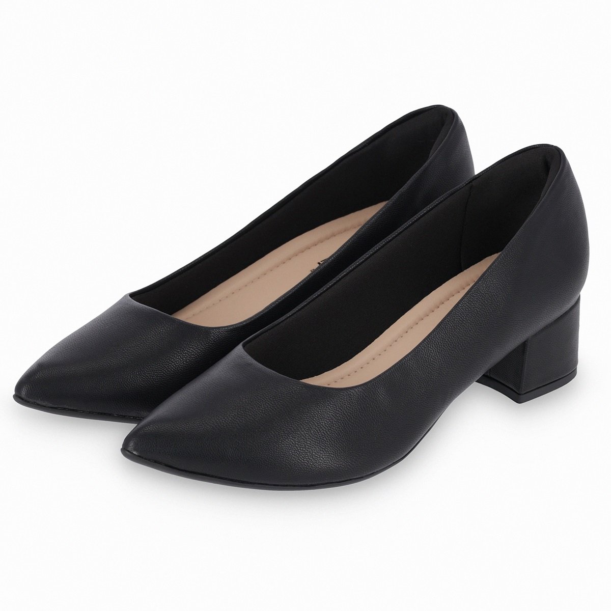 Sapato Piccadilly Taci Salto Médio Ideal Uniforme Elegânte Preto 3