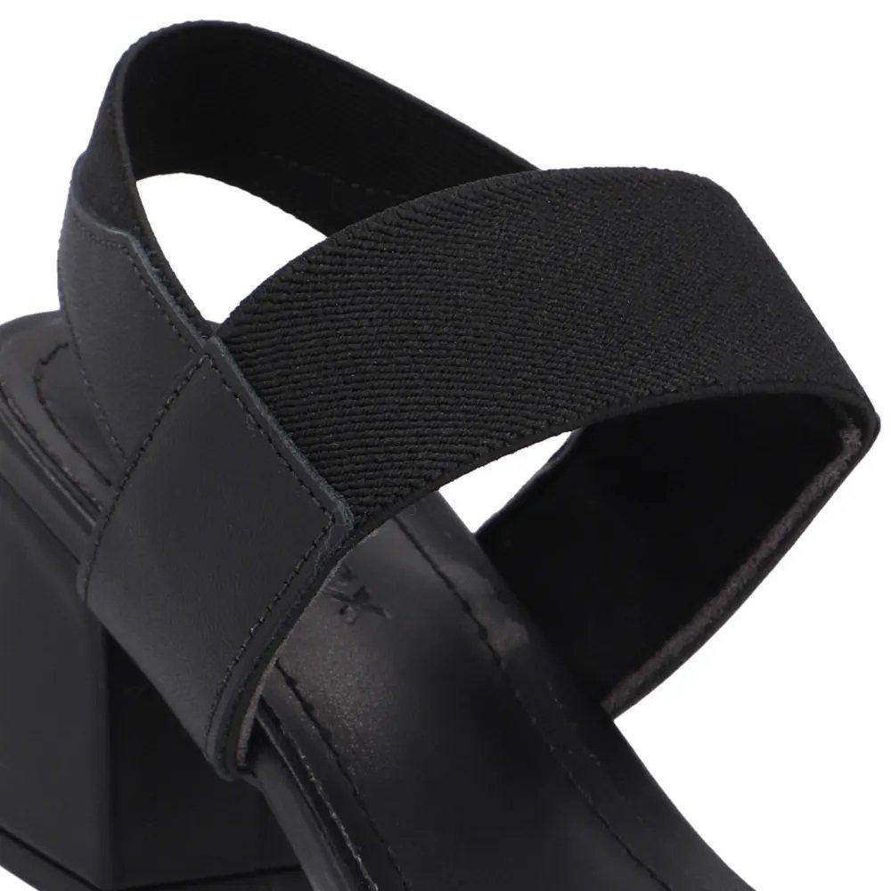 Sandália Usaflex Bico Quadrado Conforto Calce Fácil e Estilo Preto 3