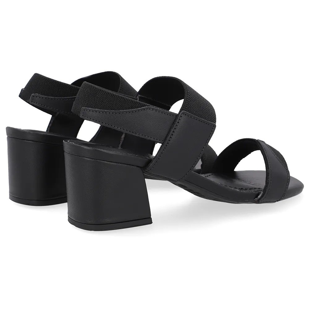 Sandália Usaflex Bico Quadrado Conforto Calce Fácil e Estilo Preto 4