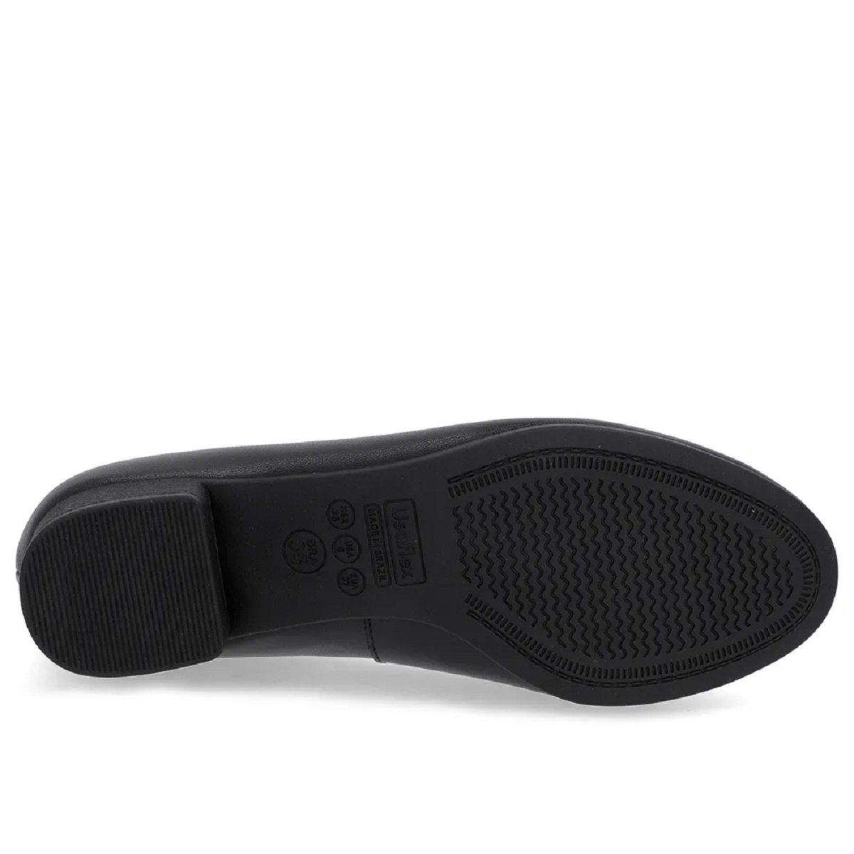 Sapato Scarpin Usaflex Salto Baixo ? Conforto e Sofisticação Preto 5