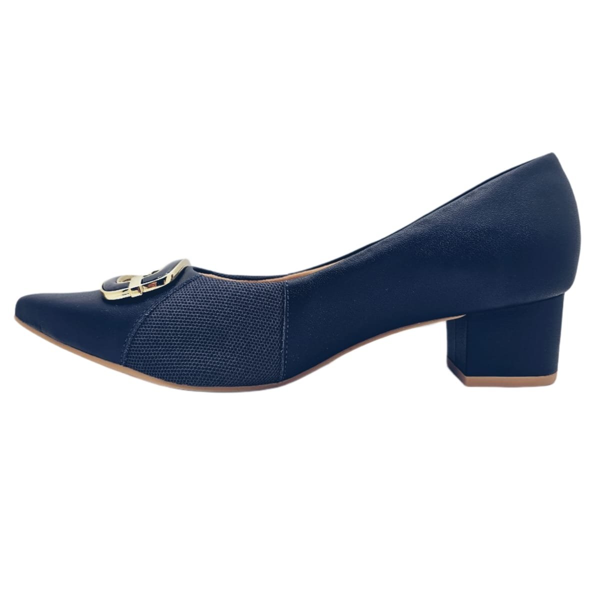 Sapato Usaflex Scarpin Bico Fino com Fivela Indicado Joanete Marinho 4