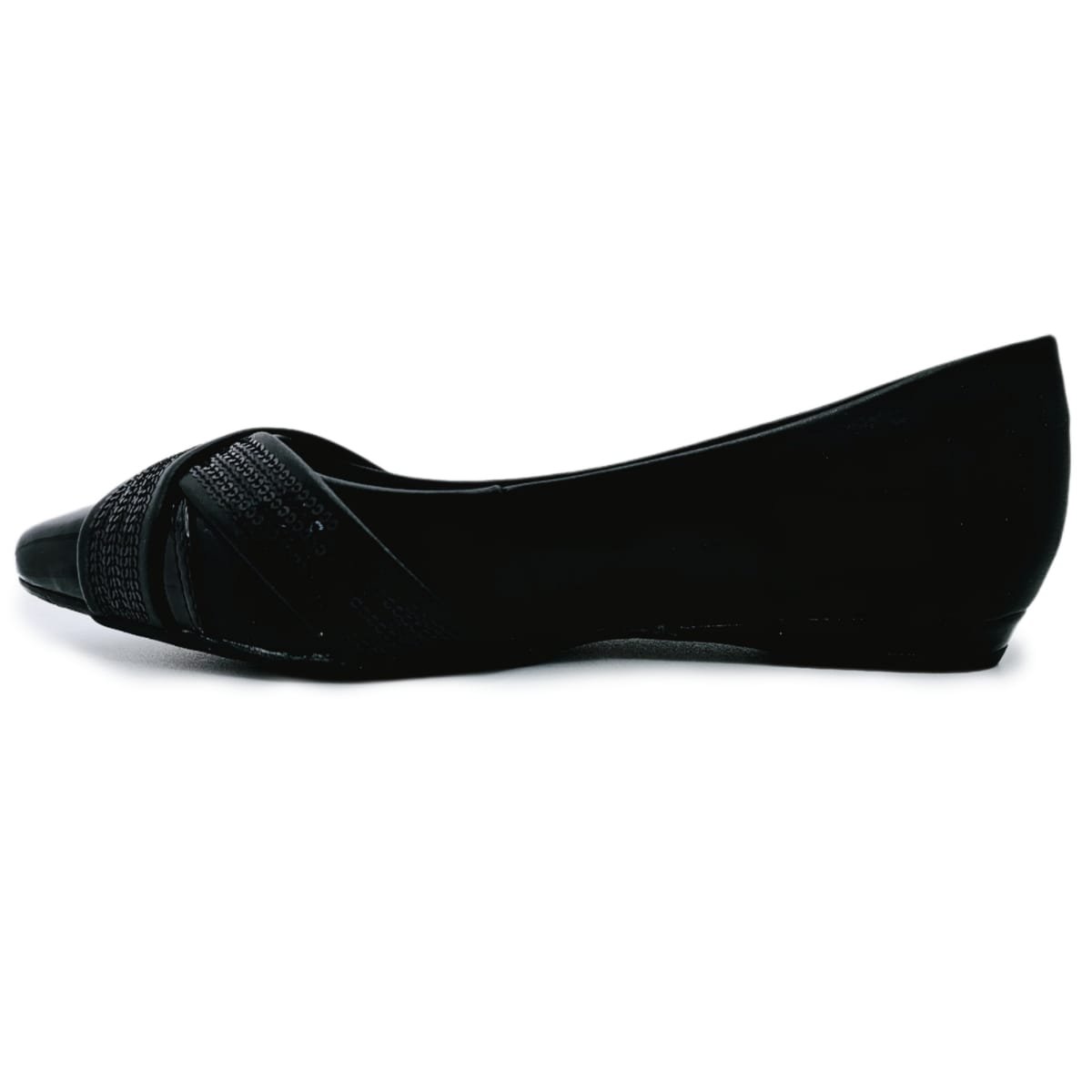 Sapatilha Careflex Bico Fino com Paete Preto 3