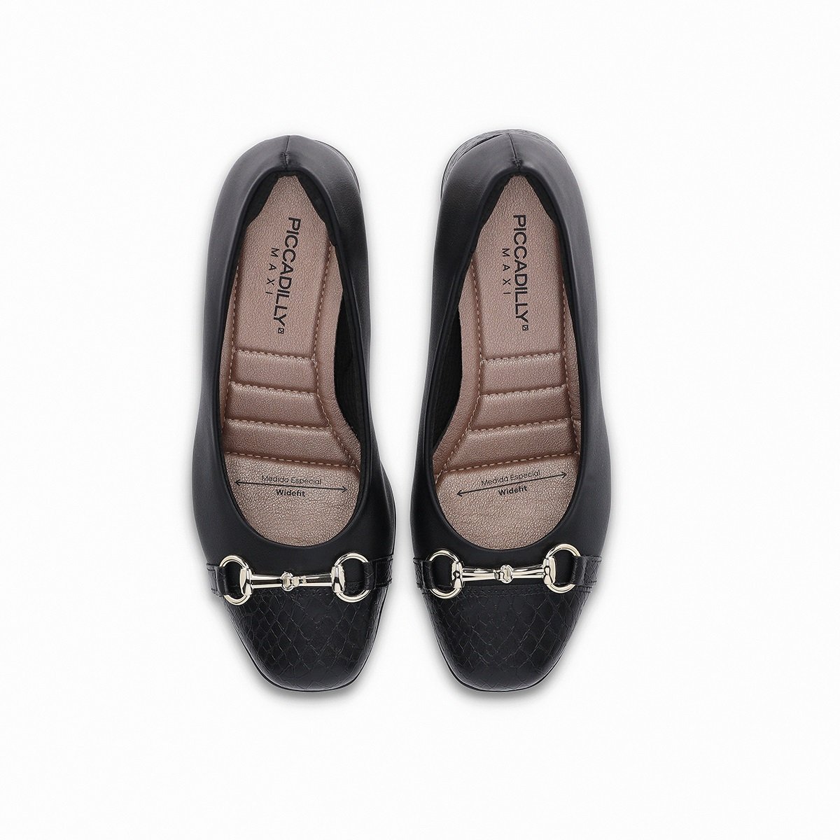 Sapato Piccadilly Salto Médio Clássico Versátil Confortável Preto 4