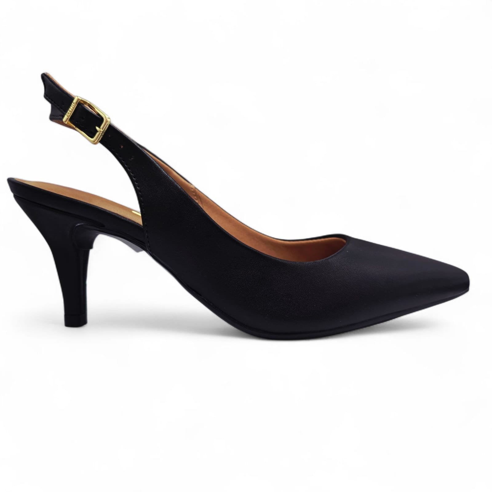 Sapato Vizzano Bico Fino Slingback Salto Fino 7cm