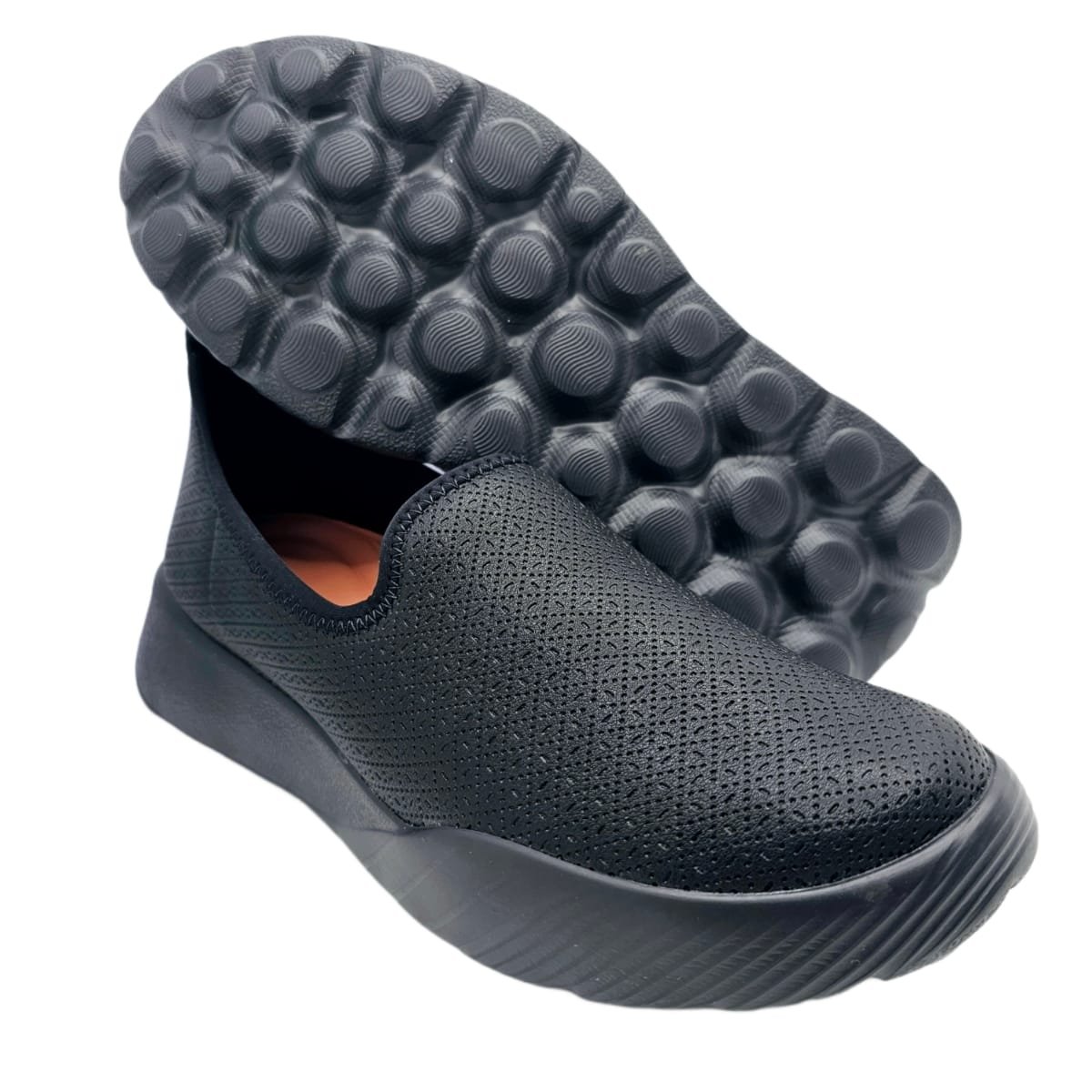 Tênis Piccadilly Fascite Anabela Médio Conforto e Estilo Preto 5