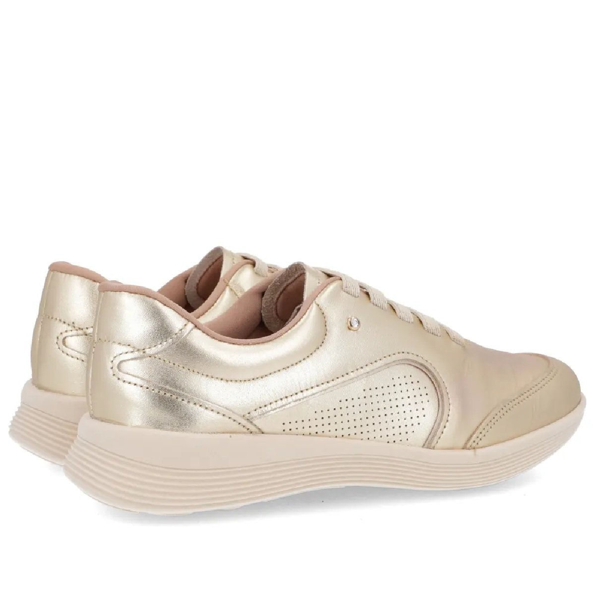 Tênis Usaflex em Couro ? Conforto e Praticidade Dourado 3