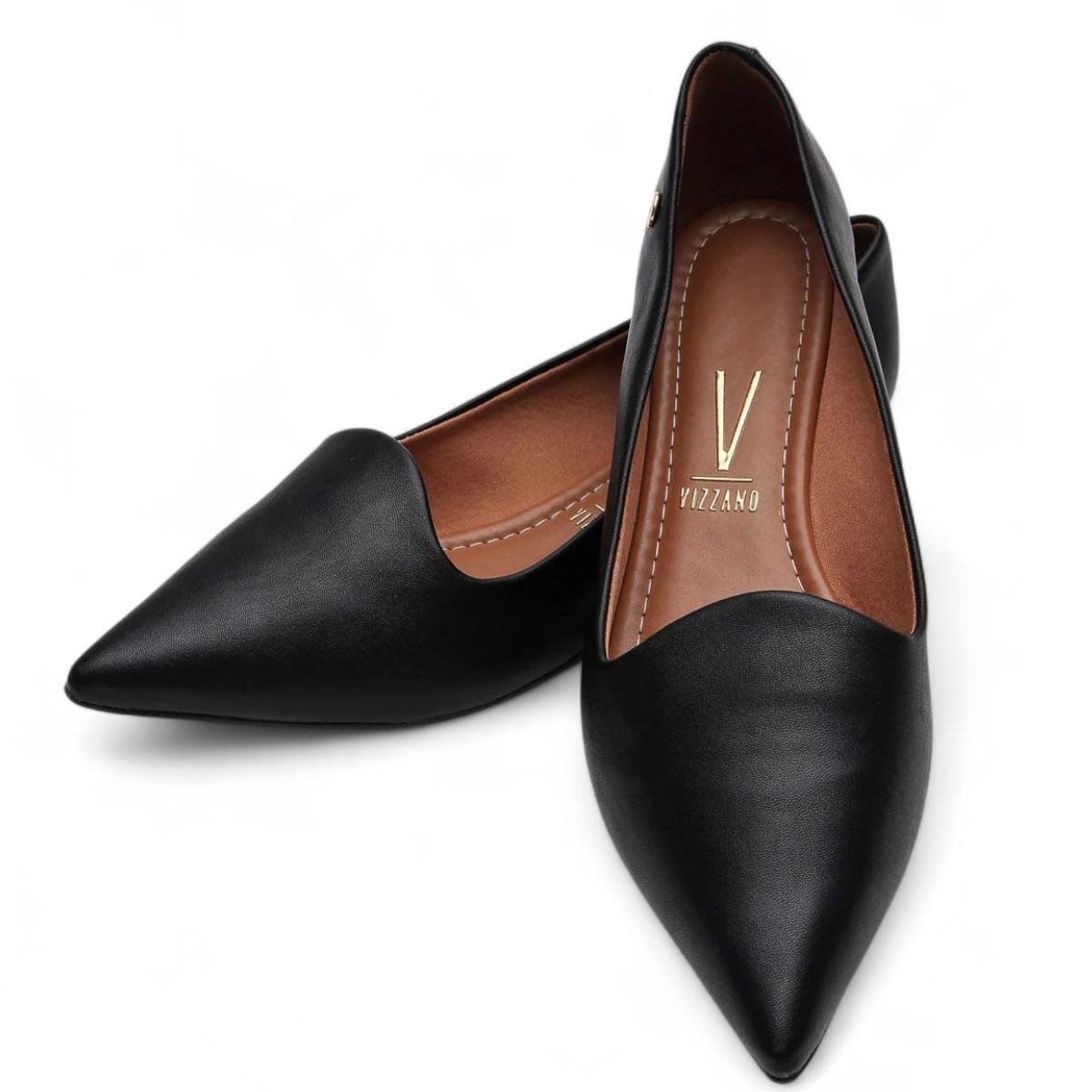 Sapatilha Vizzano Bico Fino Conforto Elegância Para Seus Pés Preto 3