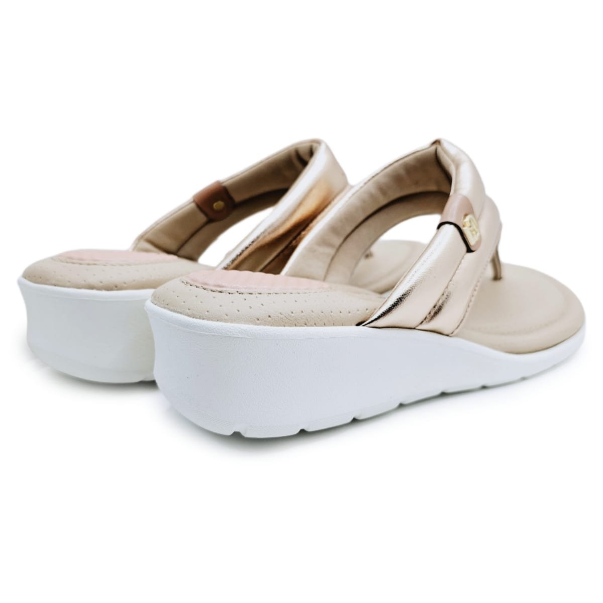 Chinelo Modare Acolchoado com Amortecedor Conforto e Estilo Ouro 3