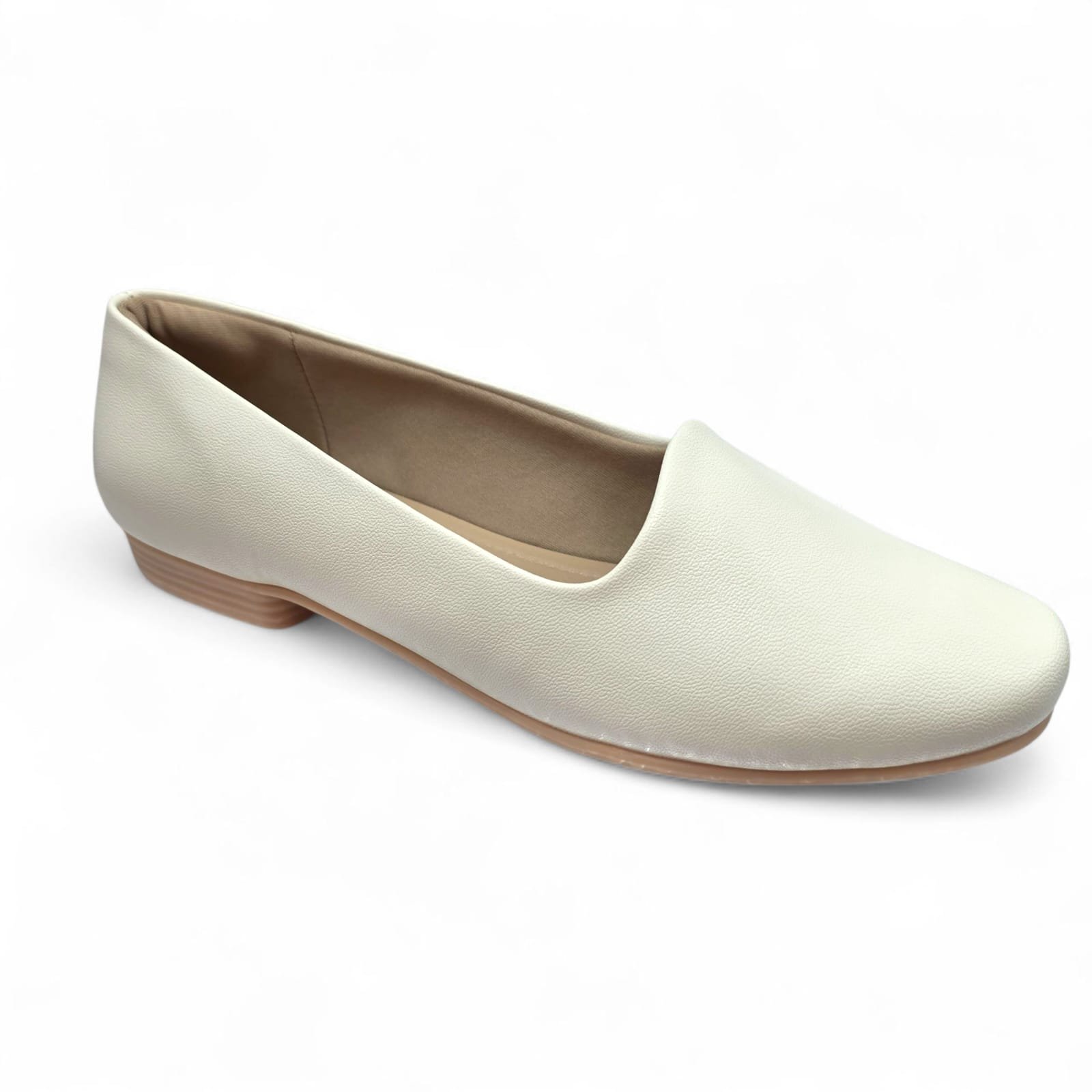 Sapatilha Piccadilly Raquel Salto Baixo Conforto e Elegância Off White 2