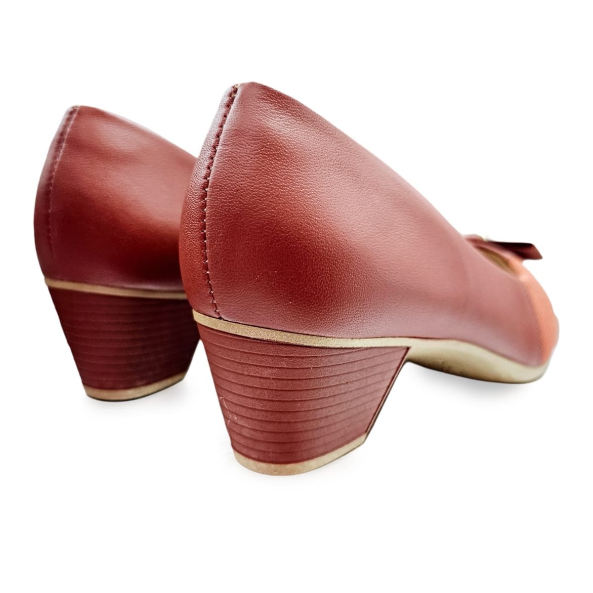 Sapato Usaflex Peep Toe Couro Indicado para Joanetes Terracota 4