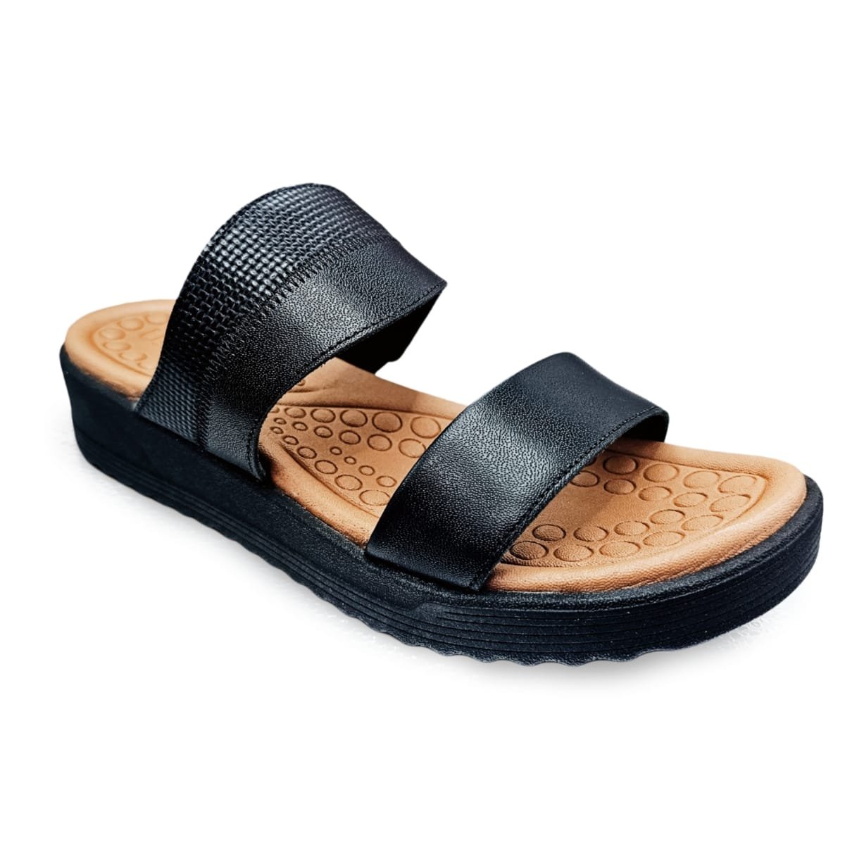 Tamanco Usaflex Plataforma Palmilha Massageadora Conforto Preto 2