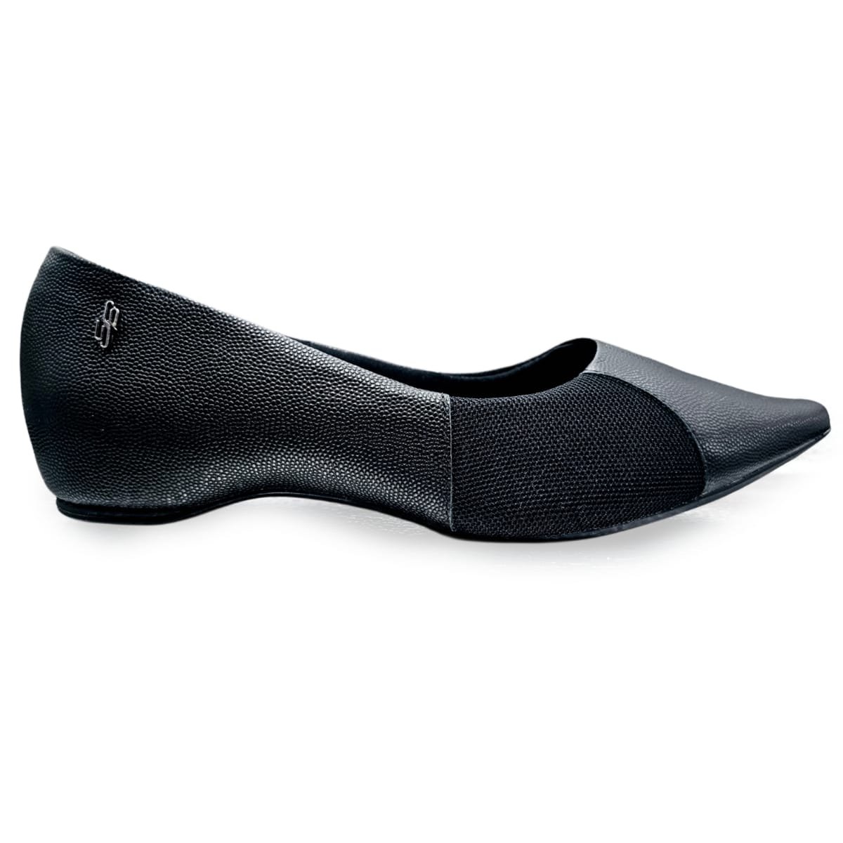 Sapatilha Usaflex Bico Fino com Salto Embutido Joanete