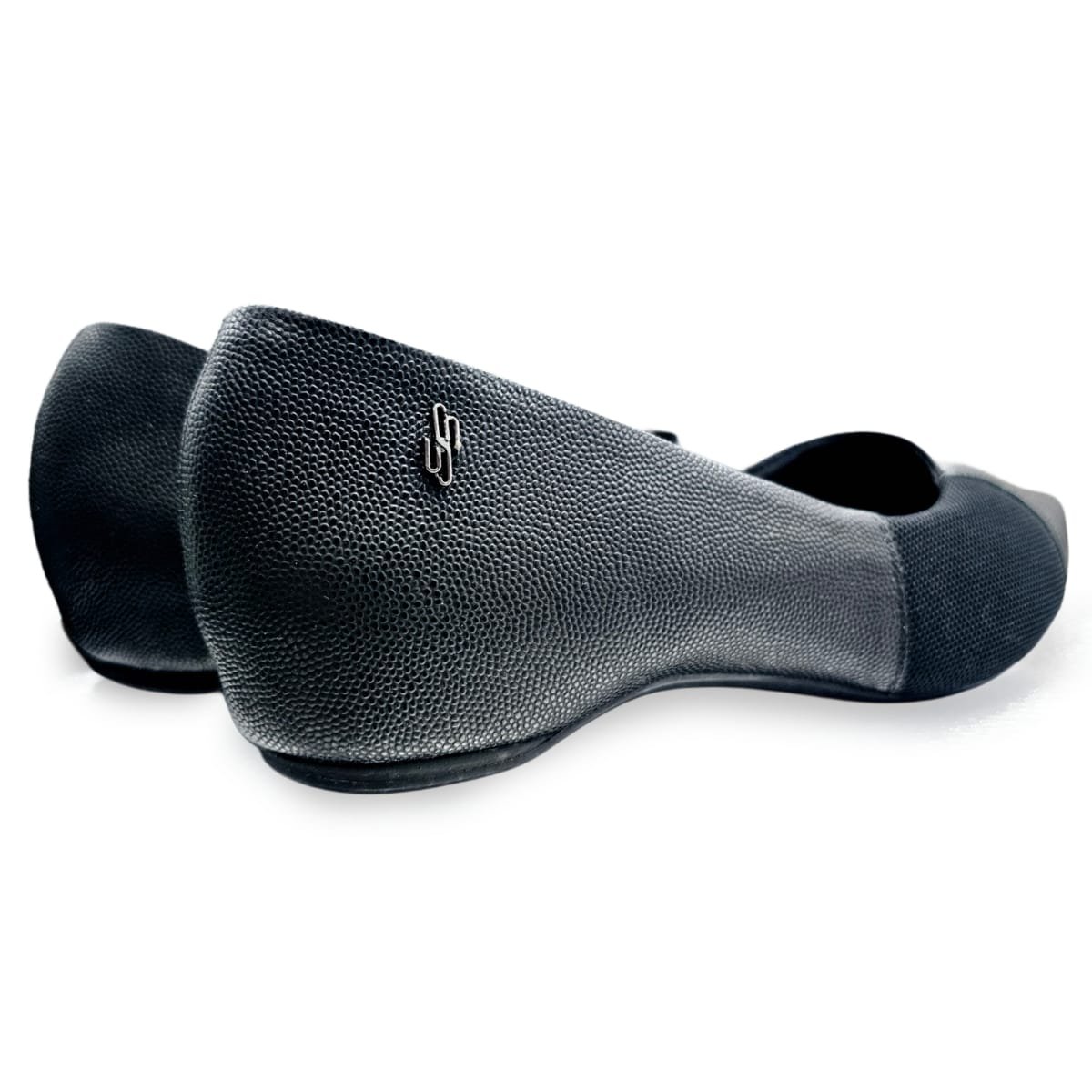 Sapatilha Usaflex Bico Fino com Salto Embutido Joanete Preto 3