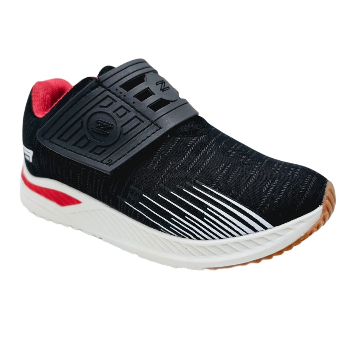 Tênis Ortopédico ZS Infantil Ajustável Absorve Impacto Preto/Branco 2