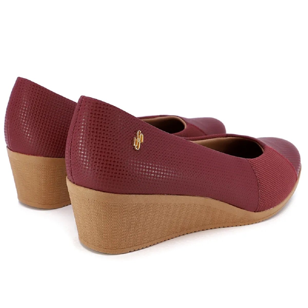 Sapato Usaflex Anabela Tresse com Tecnologia para Joanetes Bordô 4