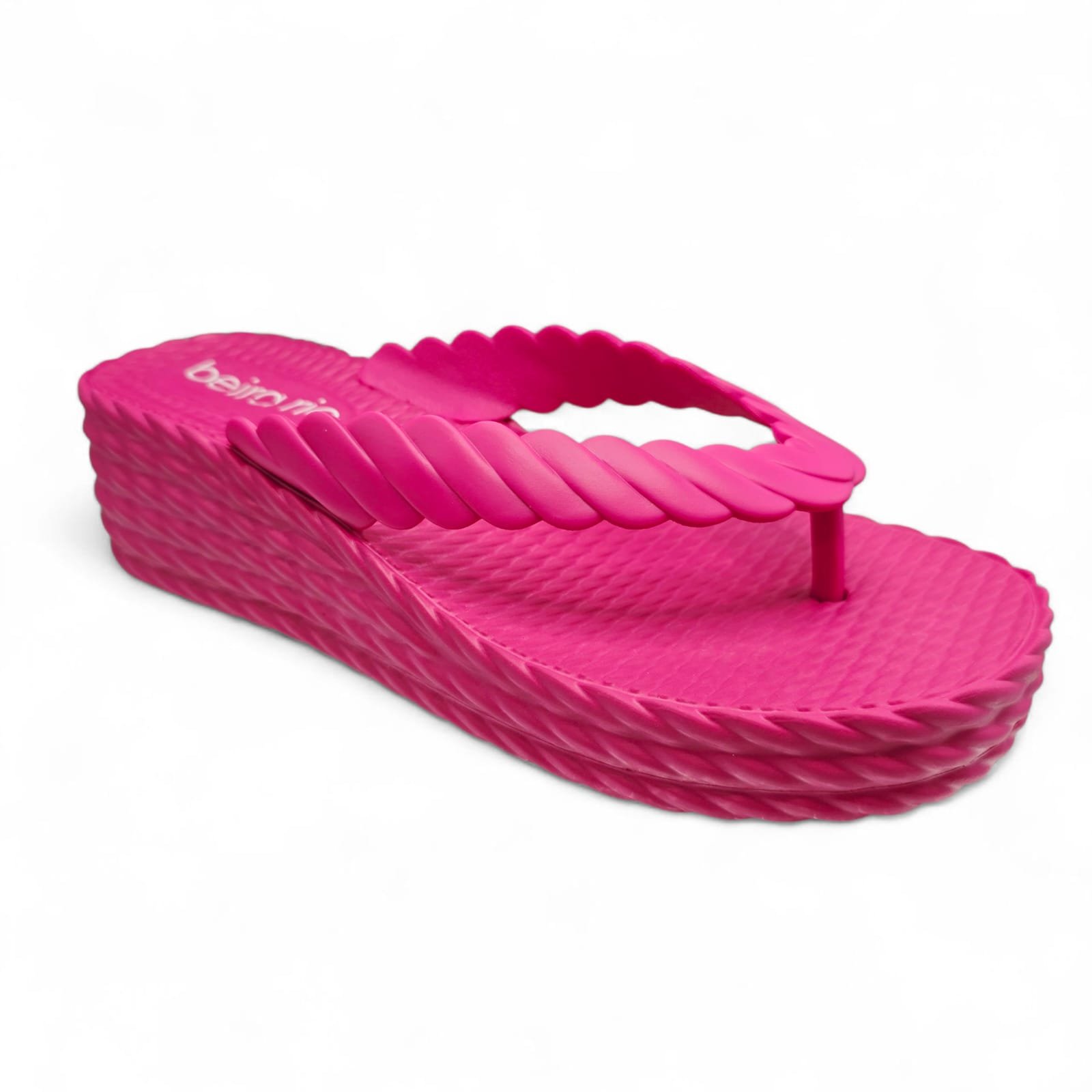 Sandália Anabela Beira Rio Super Leve Estilo e Conforto Pink 2