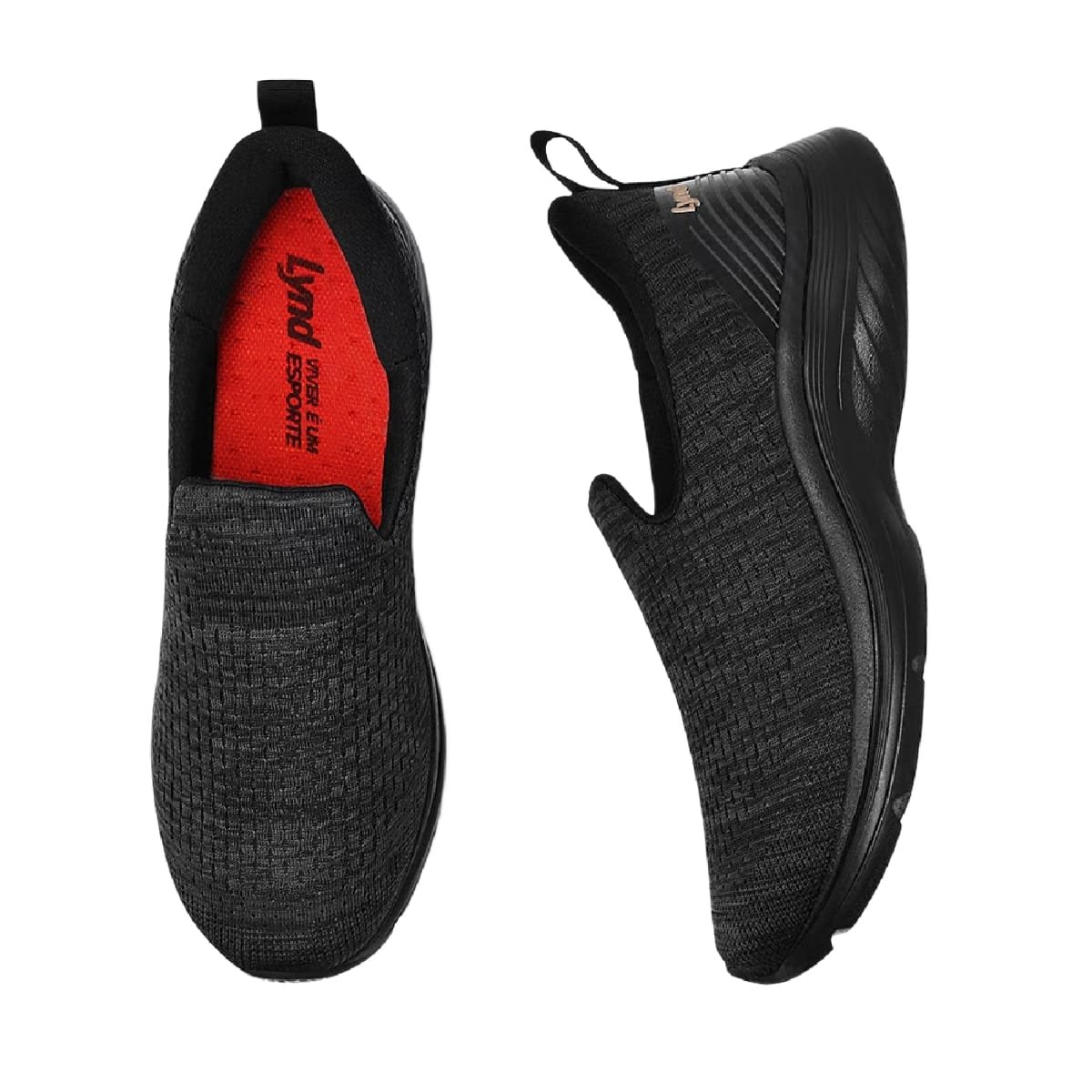 Tênis Lynd Super Leve Slip on Conforto e Estilo Preto 3