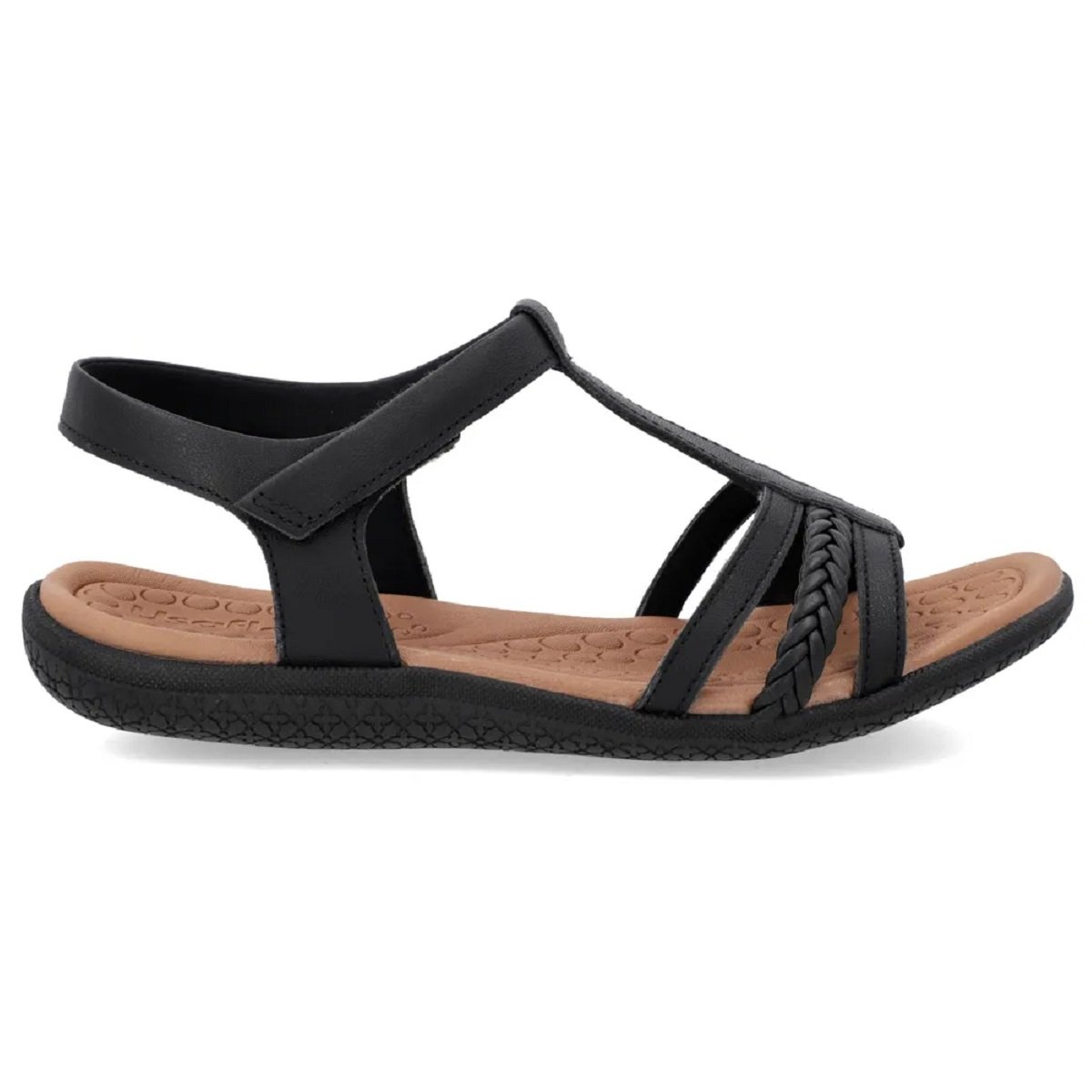 Sandália Usaflex Salto Baixo com Palmilha Massageadora