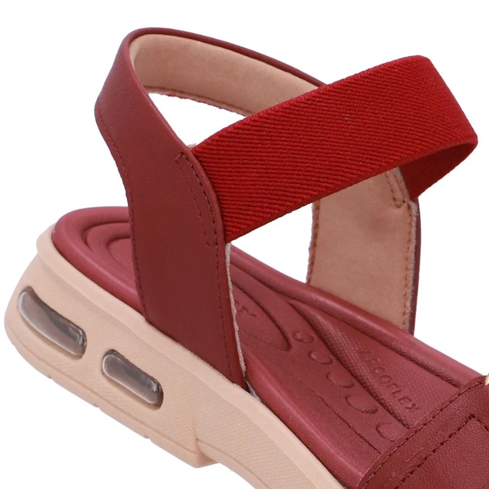 Sandália Usaflex Baixa com Amortecedor Conforto e Alívio Vermelho 2