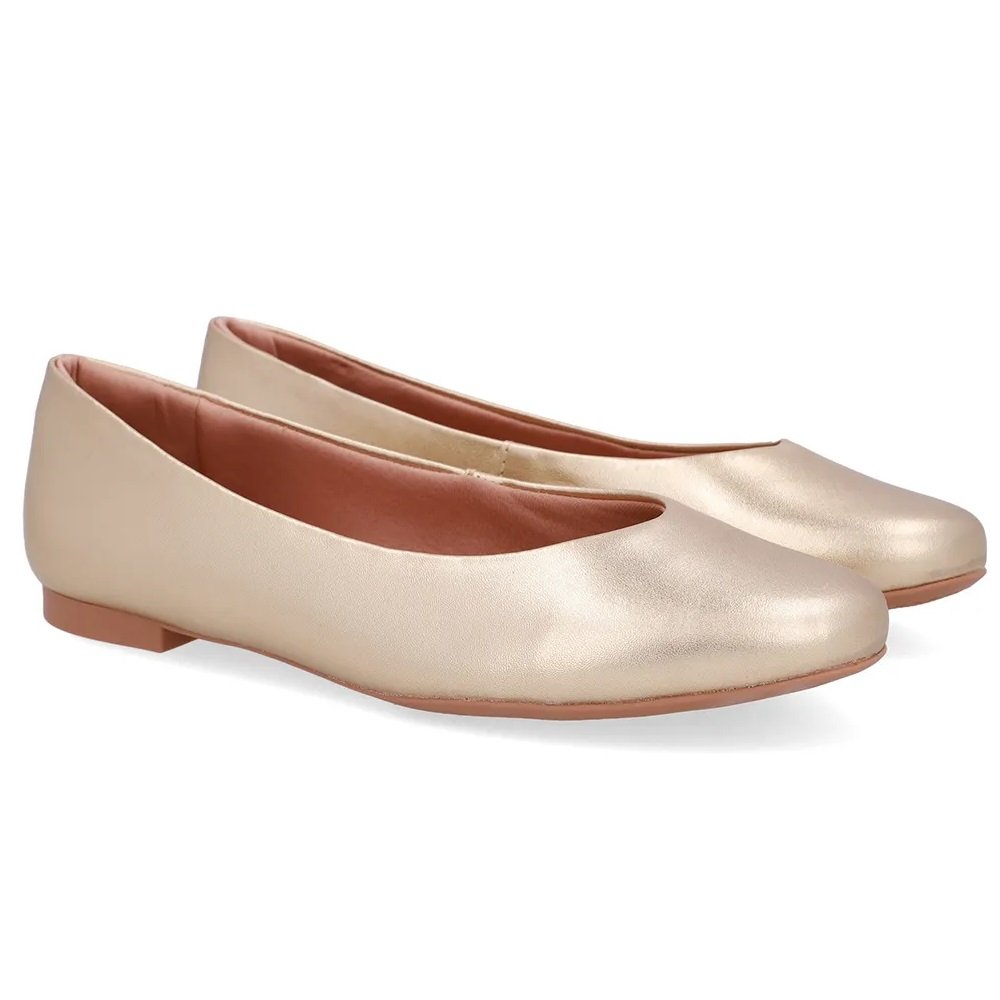 Sapatilha Usaflex Básica Conforto e Estilo Dourado 3