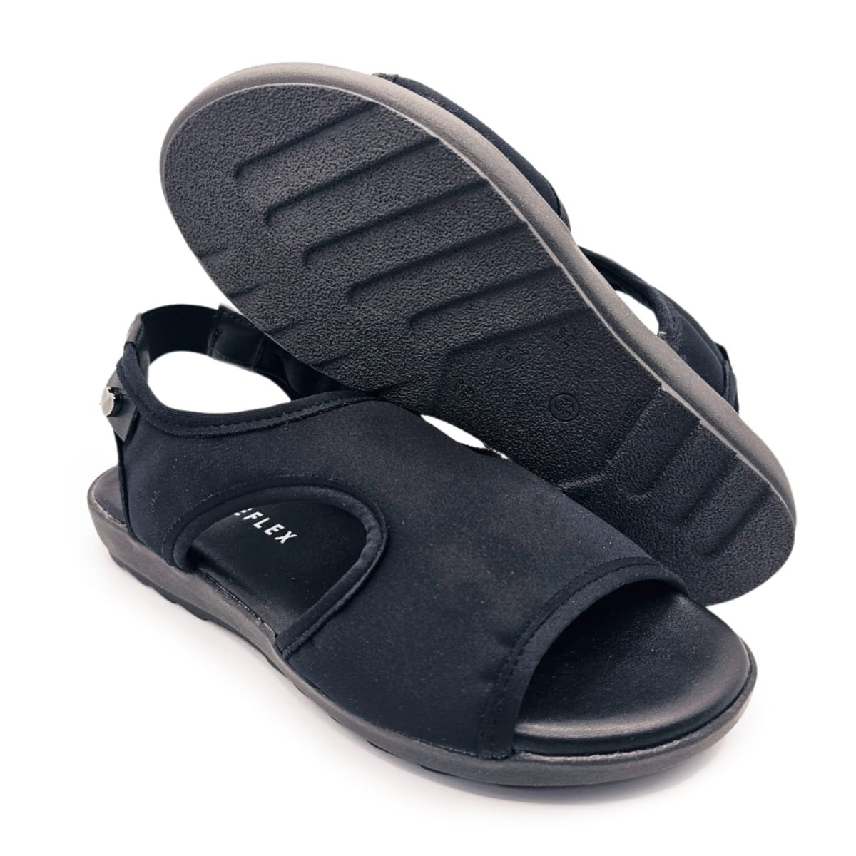 Sandália Careflex de Tecido Elastâno Indicada Pés Sensiveis Preto 5