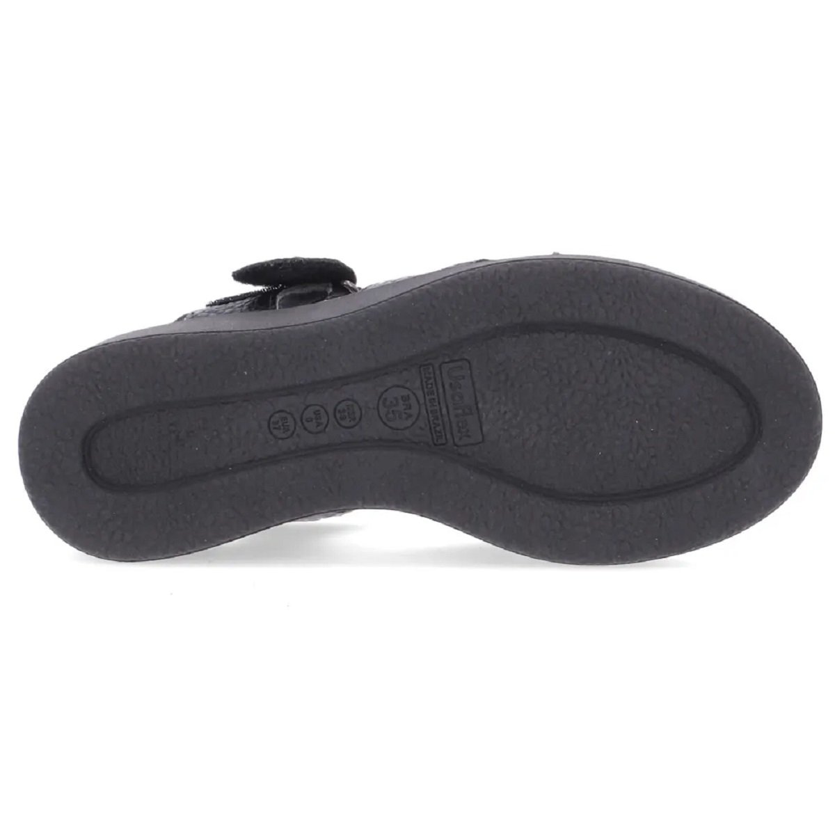 Sandália Usaflex Plataforma Alta Absorção de Impacto Preto 5