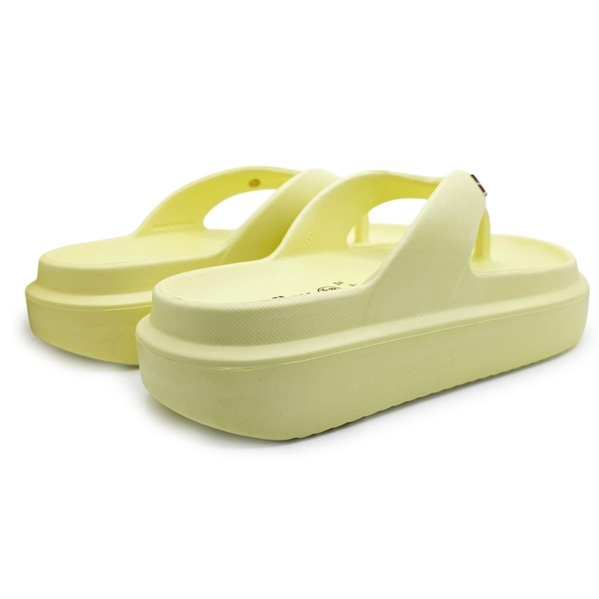 Chinelo Usaflex Poofy Plataforma Estilo e Conforto Amarelo 4