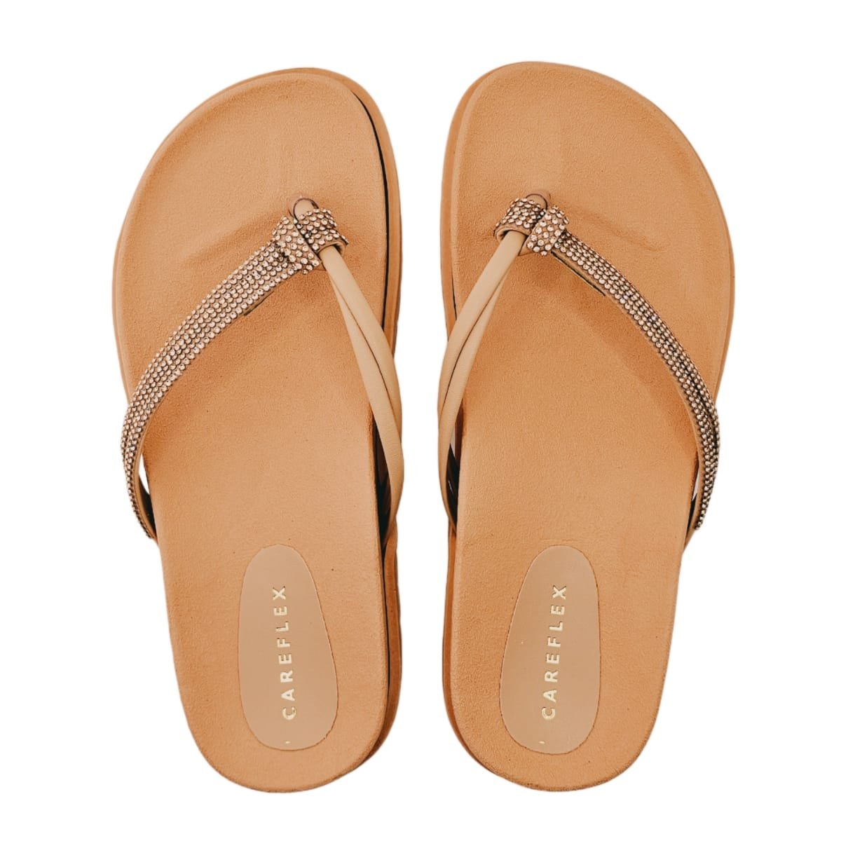 Chinelo Careflex de Dedo com Brilho e Solado Anatômico