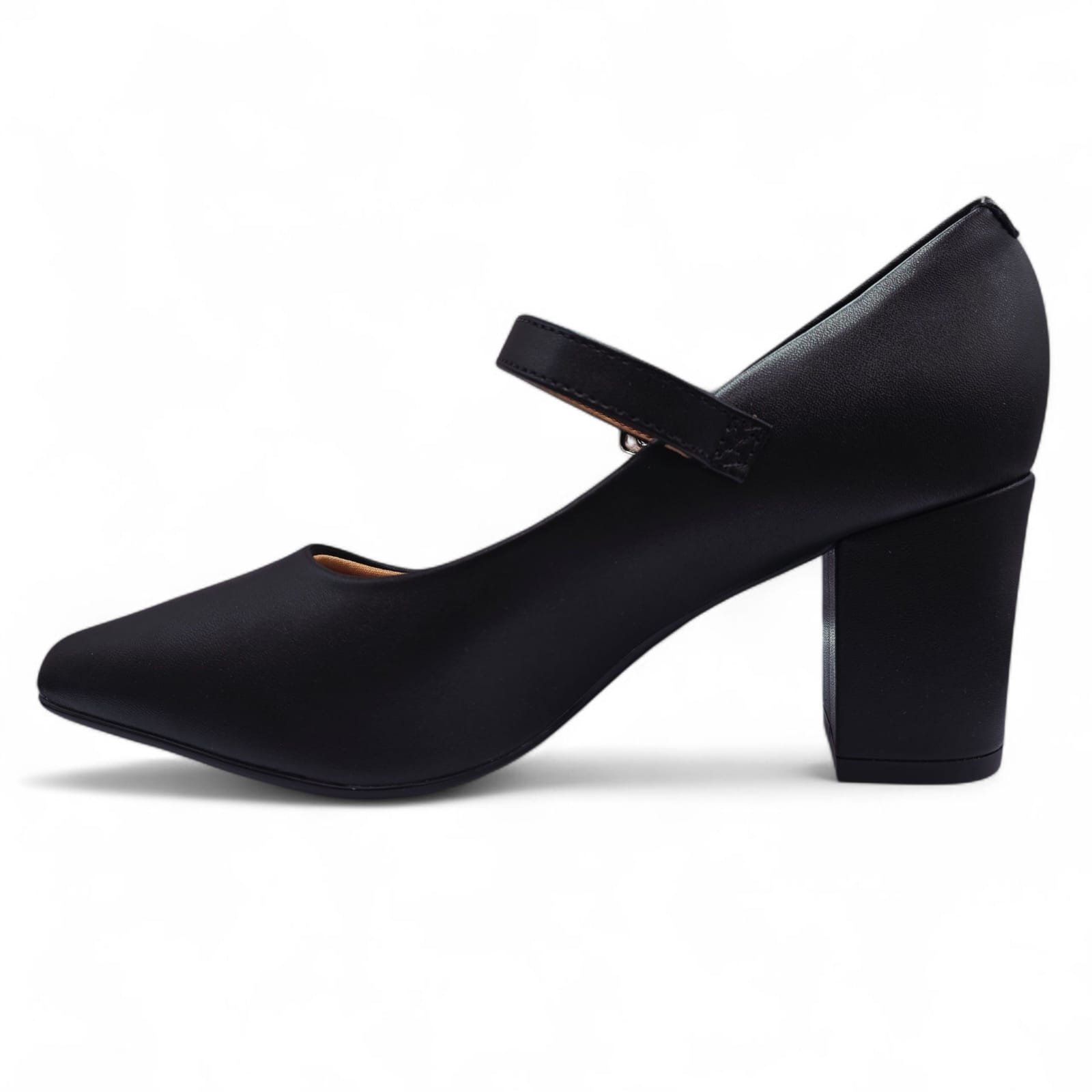 Sapato Scarpin Boneca Vizzano Salto Bloco Elegância e Conforto Preto 5