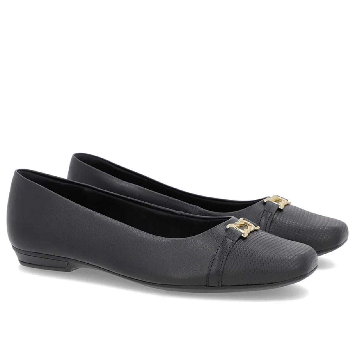 Sapatilha Usaflex Couro ? Conforto e Sofisticação Preto 2