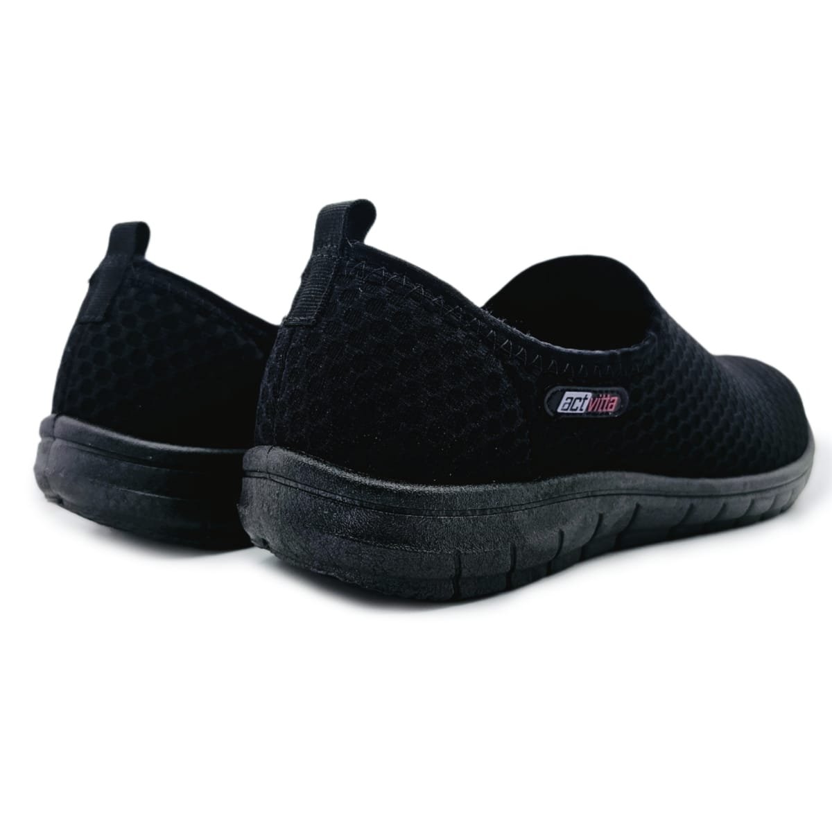 Tênis Sapatilha Actvitta Lycra Feminino Pratico Confortável Preto 5