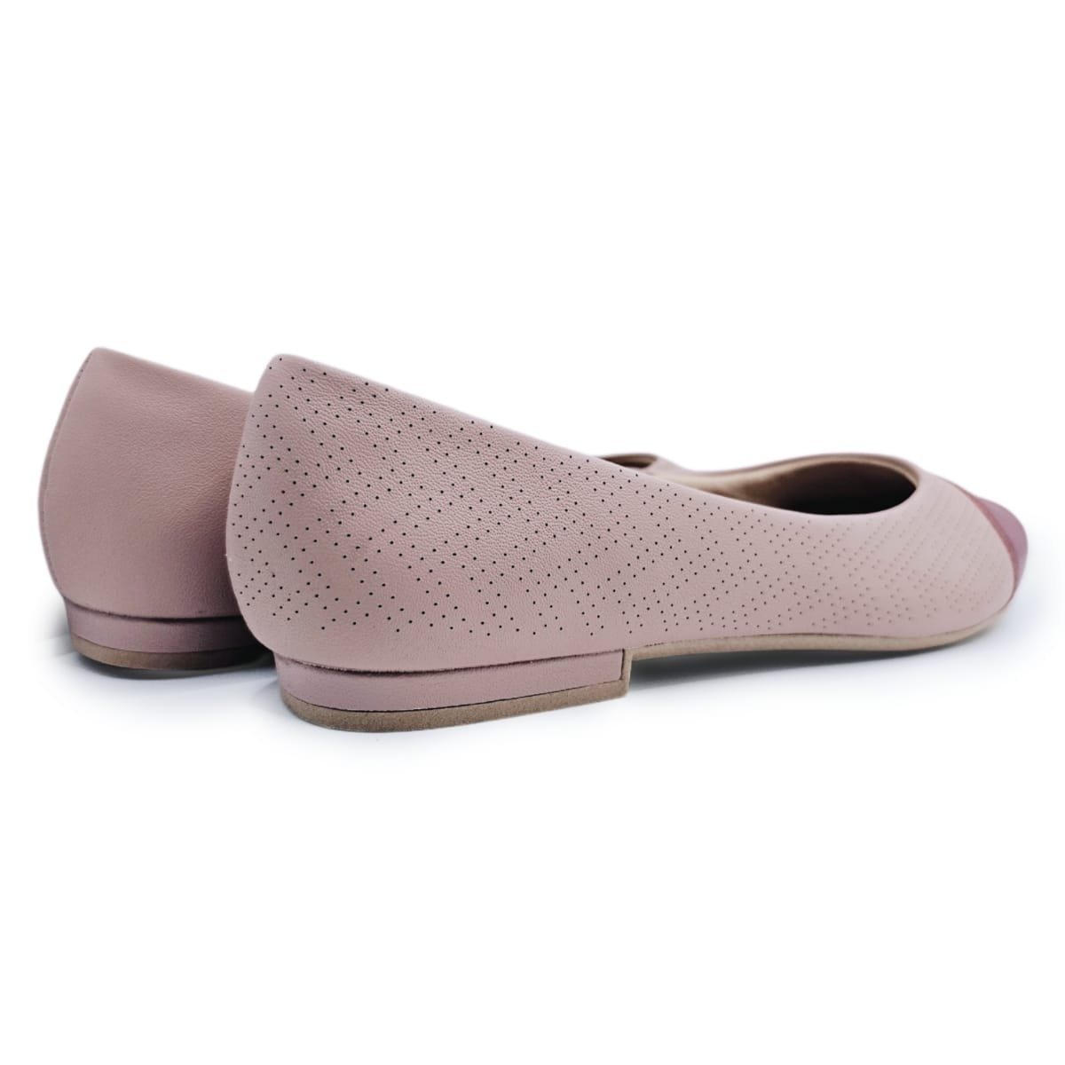 Sapatilha Usaflex em Couro Detalhe Laser Bicolor Rosa 3