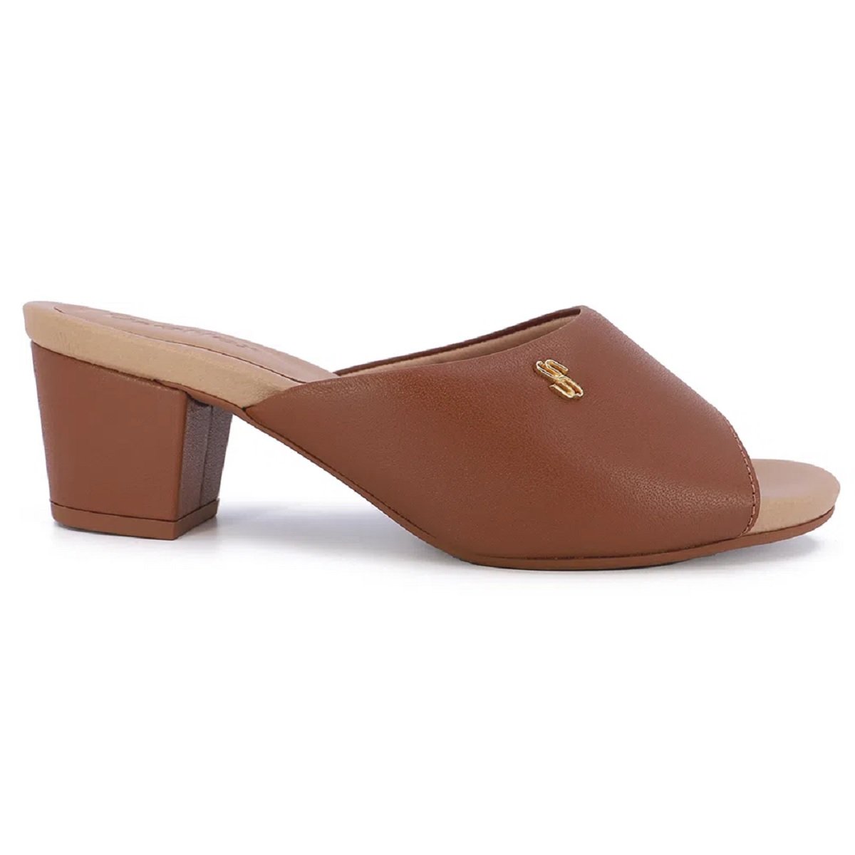 Tamanco Usaflex Salto Bloco Couro Conforto e Elegância